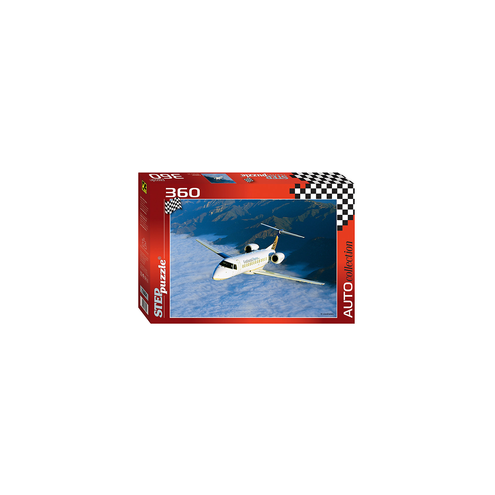 Пазл Самолет, 360 деталей, Step Puzzle Пазл Самолет, 360 деталей, Step PuzzleКлассические пазлы<br>Пазл Самолет, 360 деталей, Step Puzzle (Степ Пазл) – это красочный пазл серии «Auto collection».<br>Красочный Самолет от торговой марки Step Puzzle (Степ Пазл) станет прекрасным подарком, как для малышей, так и для взрослых. Все элементы изготовлены из прочного картона. Качественные фрагменты пазла отлично проклеены, не расслаиваются и идеально подходят один к другому, поэтому сборка пазла обеспечит только положительные эмоции. Собрав все детали, Вы получите яркую картинку с изображением небольшого белого самолета, летящего над облаками. Занятия с пазлом поспособствуют развитию множества полезных навыков, таких как мелкая моторика рук, пространственное мышление, память и наблюдательность.<br><br>Дополнительная информация:<br><br>- Количество деталей: 360<br>- Материал: картон<br>- Размер собранной картины: 50х34,5 см.<br>- Отличная проклейка<br>- Детали идеально подходят друг другу<br>- Упаковка: картонная коробка<br>- Размер упаковки: 335x40x215 мм.<br>- Вес: 400 гр.<br><br>Пазл Самолет, 360 деталей, Step Puzzle (Степ Пазл) можно купить в нашем интернет-магазине.<br><br>Ширина мм: 335<br>Глубина мм: 40<br>Высота мм: 215<br>Вес г: 400<br>Возраст от месяцев: 84<br>Возраст до месяцев: 192<br>Пол: Унисекс<br>Возраст: Детский<br>SKU: 4588297