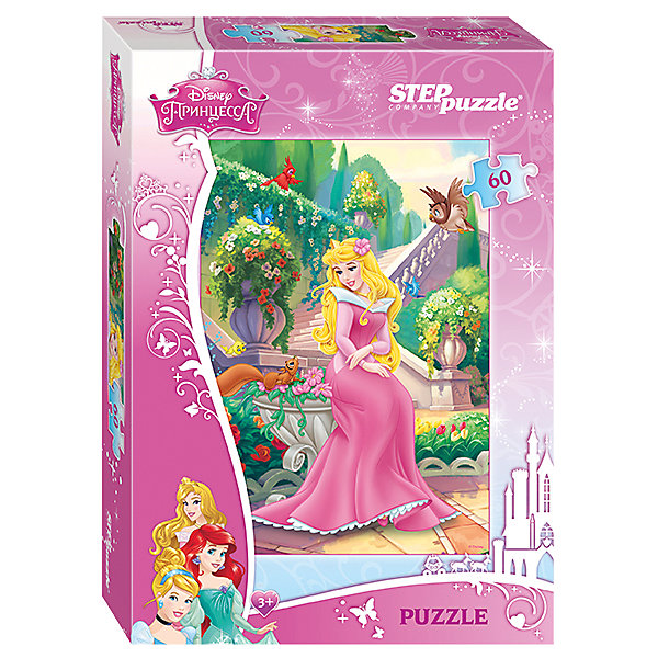 Пазл Спящая красавица, 60 деталей, Step Puzzle Пазл Спящая красавица, 60 деталей, Step PuzzleПазлы для малышей<br>Пазл Спящая красавица, 60 деталей, Step Puzzle (Степ Пазл) – это замечательный красочный пазл с изображением любимых героев.<br>Злая колдунья наложила заклятье на принцессу Аврору: в день своего совершеннолетия она уколет палец веретеном и заснет мертвым сном, пока прекрасный принц не разбудит ее поцелуем. Подарите ребенку чудесный пазл Спящая красавица, и он будет увлеченно подбирать детали, пока не составит яркую и интересную картинку, на которой белокурая красавица Аврора в нежно розовом платье с белым воротничком присела отдохнуть в дивном цветущем саду, а любопытная белочка подбежала к ней. Сборка пазла Спящая красавица от Step Puzzle (Степ Пазл) подарит Вашему ребенку не только множество увлекательных вечеров, но и принесет пользу для развития. Координация, моторика, внимательность легко тренируются, пока ребенок увлеченно подбирает детали. Качественные фрагменты пазла отлично проклеены и идеально подходят один к другому, поэтому сборка пазла обеспечит малышу только положительные эмоции. Вы будете использовать этот пазл не один год, ведь благодаря качественной нарезке детали не расслаиваются даже после многократного использования.<br><br>Дополнительная информация:<br><br>- Количество деталей: 60<br>- Материал: картон<br>- Размер собранной картинки: 23х33 см.<br>- Отличная проклейка<br>- Долгий срок службы<br>- Детали идеально подходят друг другу<br>- Яркий сюжет<br>- Упаковка: картонная коробка<br>- Размер упаковки: 195x35x140 мм.<br>- Вес: 400 гр.<br><br>Пазл Спящая красавица, 60 деталей, Step Puzzle (Степ Пазл) можно купить в нашем интернет-магазине.<br><br>Ширина мм: 195<br>Глубина мм: 35<br>Высота мм: 140<br>Вес г: 400<br>Возраст от месяцев: 36<br>Возраст до месяцев: 84<br>Пол: Унисекс<br>Возраст: Детский<br>Количество деталей: 60<br>SKU: 4588301
