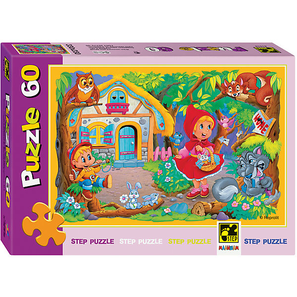 Пазл Красная шапочка, 60 деталей, Step Puzzle Пазл Красная шапочка, 60 деталей, Step PuzzleПазлы для малышей<br>Пазл Красная шапочка, 60 деталей, Step Puzzle (Степ Пазл) – это замечательный красочный пазл с изображением любимых героев.<br>Подарите ребенку чудесный пазл Красная шапочка, и он будет увлеченно подбирать детали, пока не составит яркую и интересную картинку, на которой Красная шапочка идет к любимой бабушке, в окружении лесных зверей и птичек, в кустах притаился коварный серый волк, а охотник уже спешит на помощь. Сборка пазла Красная Шапочка от Step Puzzle (Степ Пазл) подарит Вашему ребенку не только множество увлекательных вечеров, но и принесет пользу для развития. Координация, моторика, внимательность легко тренируются, пока ребенок увлеченно подбирает детали. Качественные фрагменты пазла отлично проклеены и идеально подходят один к другому, поэтому сборка пазла обеспечит малышу только положительные эмоции. Вы будете использовать этот пазл не один год, ведь благодаря качественной нарезке детали не расслаиваются даже после многократного использования.<br><br>Дополнительная информация:<br><br>- Количество деталей: 60<br>- Материал: картон<br>- Размер собранной картинки: 33х23 см.<br>- Отличная проклейка<br>- Долгий срок службы<br>- Детали идеально подходят друг другу<br>- Яркий сюжет<br>- Упаковка: картонная коробка<br>- Размер упаковки: 195x35x140 мм.<br>- Вес: 400 гр.<br><br>Пазл Красная шапочка, 60 деталей, Step Puzzle (Степ Пазл) можно купить в нашем интернет-магазине.<br><br>Ширина мм: 195<br>Глубина мм: 35<br>Высота мм: 140<br>Вес г: 400<br>Возраст от месяцев: 36<br>Возраст до месяцев: 84<br>Пол: Унисекс<br>Возраст: Детский<br>Количество деталей: 60<br>SKU: 4588303