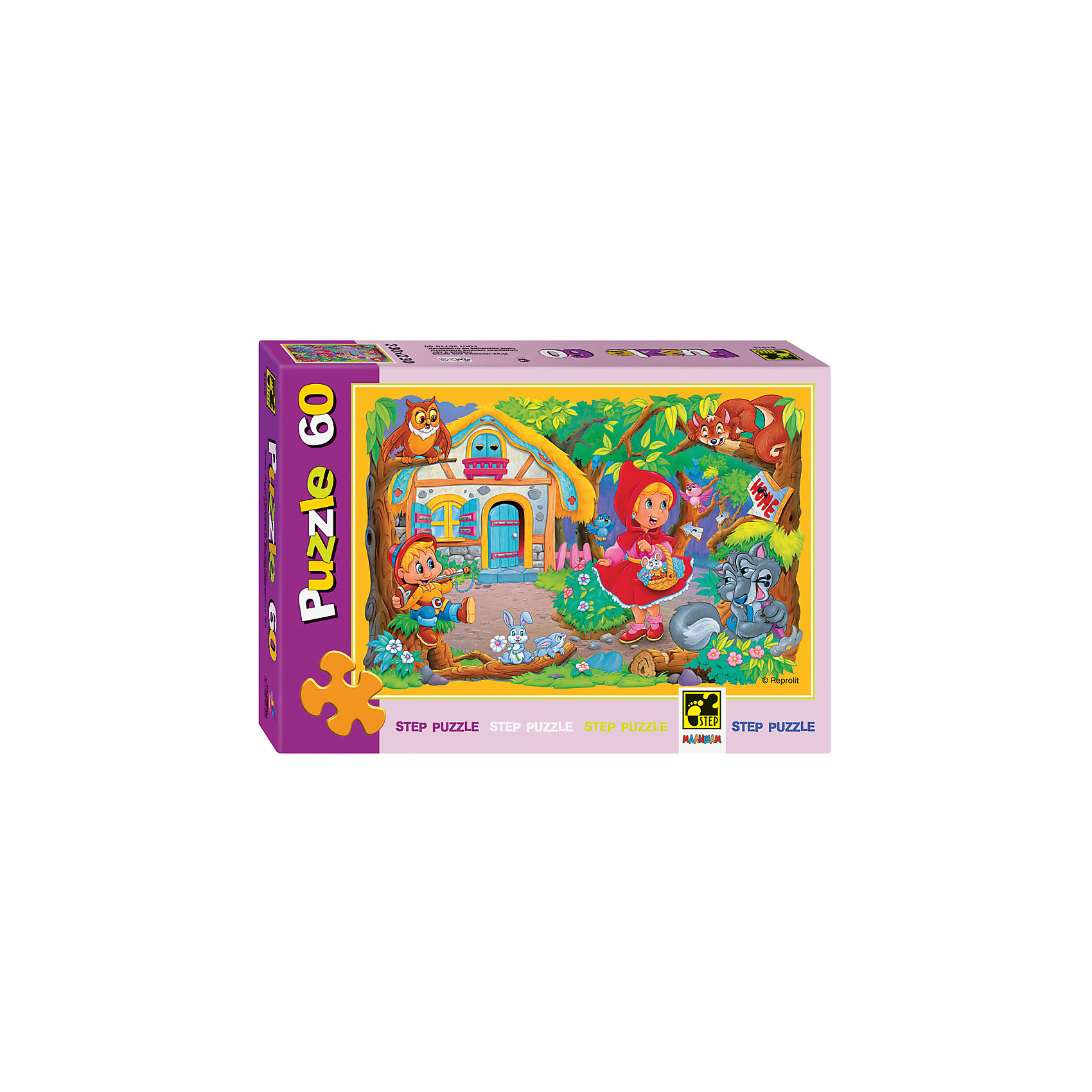 Пазл Красная шапочка, 60 деталей, Step Puzzle Пазл Красная шапочка, 60 деталей, Step PuzzleПазлы для малышей<br>Пазл Красная шапочка, 60 деталей, Step Puzzle (Степ Пазл) – это замечательный красочный пазл с изображением любимых героев.<br>Подарите ребенку чудесный пазл Красная шапочка, и он будет увлеченно подбирать детали, пока не составит яркую и интересную картинку, на которой Красная шапочка идет к любимой бабушке, в окружении лесных зверей и птичек, в кустах притаился коварный серый волк, а охотник уже спешит на помощь. Сборка пазла Красная Шапочка от Step Puzzle (Степ Пазл) подарит Вашему ребенку не только множество увлекательных вечеров, но и принесет пользу для развития. Координация, моторика, внимательность легко тренируются, пока ребенок увлеченно подбирает детали. Качественные фрагменты пазла отлично проклеены и идеально подходят один к другому, поэтому сборка пазла обеспечит малышу только положительные эмоции. Вы будете использовать этот пазл не один год, ведь благодаря качественной нарезке детали не расслаиваются даже после многократного использования.<br><br>Дополнительная информация:<br><br>- Количество деталей: 60<br>- Материал: картон<br>- Размер собранной картинки: 33х23 см.<br>- Отличная проклейка<br>- Долгий срок службы<br>- Детали идеально подходят друг другу<br>- Яркий сюжет<br>- Упаковка: картонная коробка<br>- Размер упаковки: 195x35x140 мм.<br>- Вес: 400 гр.<br><br>Пазл Красная шапочка, 60 деталей, Step Puzzle (Степ Пазл) можно купить в нашем интернет-магазине.<br><br>Ширина мм: 195<br>Глубина мм: 35<br>Высота мм: 140<br>Вес г: 400<br>Возраст от месяцев: 36<br>Возраст до месяцев: 84<br>Пол: Унисекс<br>Возраст: Детский<br>Количество деталей: 60<br>SKU: 4588303