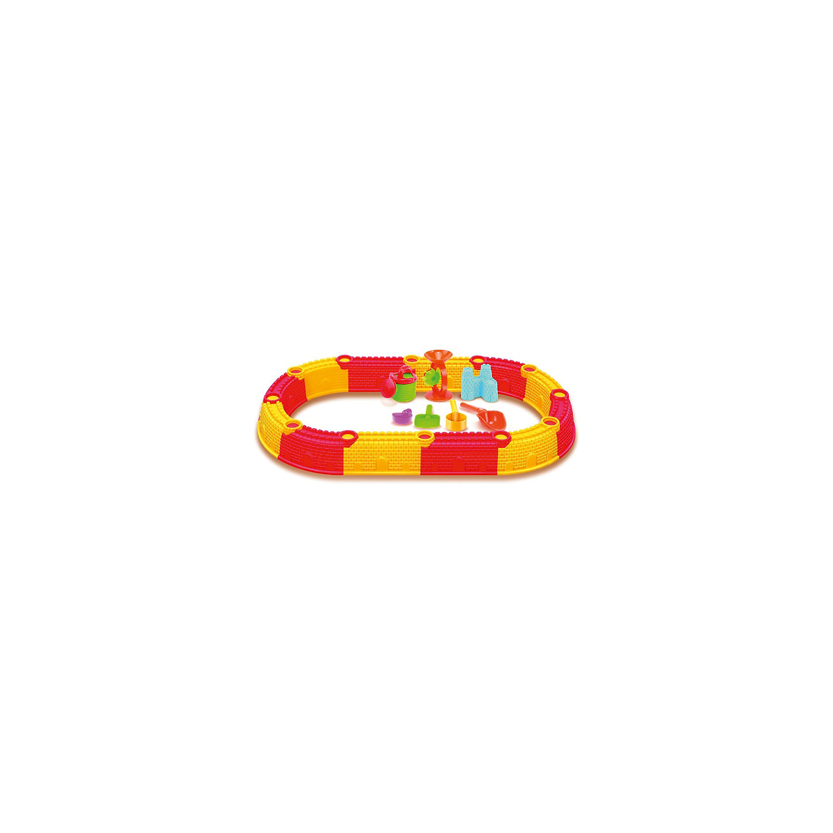 Сборная песочница (овальная), с набором для песка, Hualian Toys Сборная песочница (овальная), с набором для песка, Hualian ToysИграем в песочнице<br>Сборная песочница для двоих с комплектом формочек и других полезных аксессуаров - сделайте отдых детей веселым и интересным!<br><br>Дополнительная информация:<br><br>Размеры в собранном виде: 132 х 76 х 14 см<br>Материал: пластик<br>В комплекте: сборная песочница из 12-ти элементов, лопатка 2 шт., ведро 1 шт., лейка 1 шт., форма замок 1 шт., грабли 1 шт., водяное колесо 1 шт., сито 1 шт., ковш 1 шт.<br>Размеры упаковки: 39 х 25 х 36 см<br>Вес: 3,09 кг<br><br>Сборную песочницу (овальную), с набором для песка, Hualian Toys можно купить в нашем магазине.<br><br>Ширина мм: 390<br>Глубина мм: 255<br>Высота мм: 365<br>Вес г: 3090<br>Возраст от месяцев: 36<br>Возраст до месяцев: 72<br>Пол: Унисекс<br>Возраст: Детский<br>SKU: 4590214