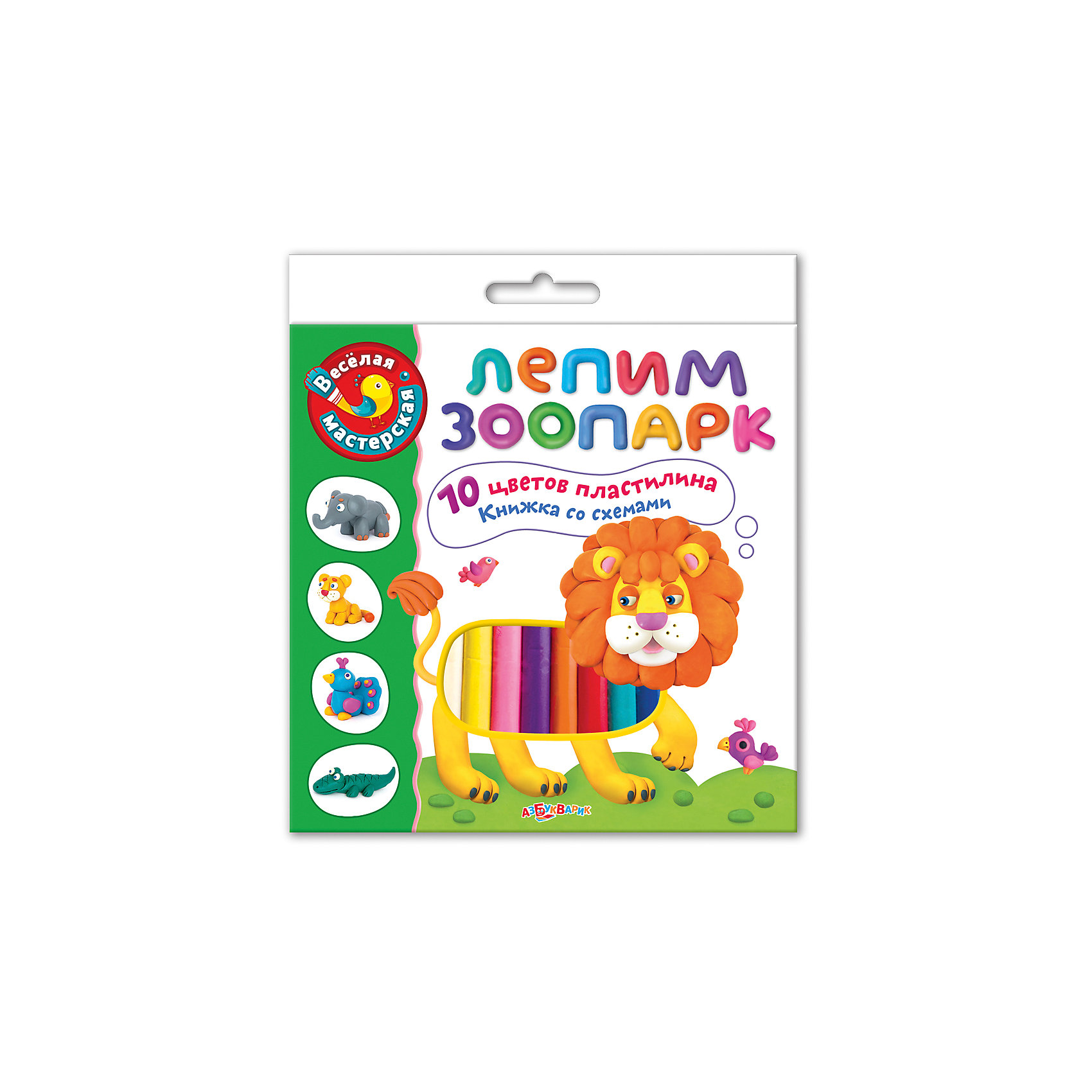Лепим зоопарк Лепим зоопаркМузыкальные книги<br>Мастерить, играть и фантазировать с этим замечательным набором невероятно интересно! В наборе ребёнок найдёт 10 цветов пластилина, а также книжку с забавными стихами и подробную инструкцию. У творчества нет границ!<br>Лепка - прекрасный вид детского досуга, который развивает моторику рук, фантазию, цветовосприятие и, конечно, дарит море положительных эмоций.<br><br><br>Дополнительная информация:<br><br>- Материал: пластилин, бумага.<br>- Размер упаковки: 18х20,4 см.<br>- Комплектация: 10 цветов пластилина, книжка-инструкция. <br><br>Набор Лепим зоопарк можно купить в нашем магазине.<br><br>Ширина мм: 180<br>Глубина мм: 200<br>Высота мм: 20<br>Вес г: 270<br>Возраст от месяцев: 12<br>Возраст до месяцев: 36<br>Пол: Унисекс<br>Возраст: Детский<br>SKU: 4603660