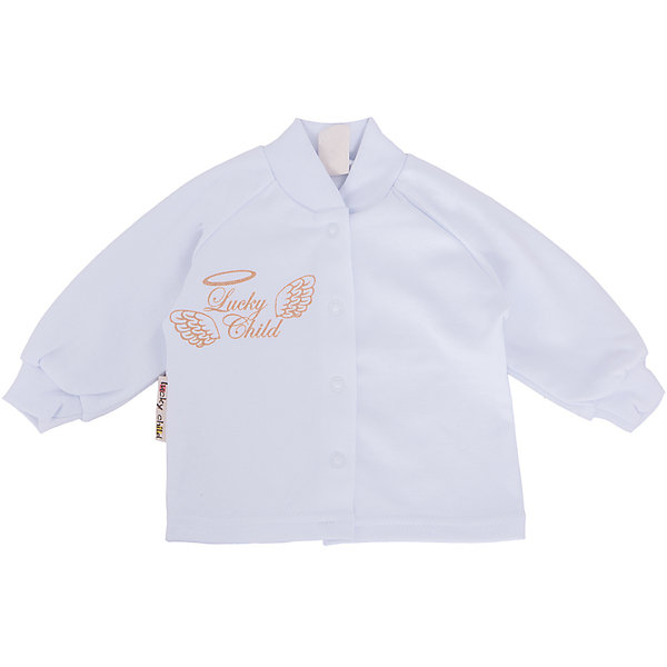 Кофточка Lucky Child Кофточка Lucky ChildКофточки и распашонки<br>Кофточка Lucky Child<br>Нежность и удобство этой кофточки Lucky Child заключаются в уникальных свойствах ткани, которая состоит из 100% хлопка. Широкая горловина предотвратит натирание шеи у ребенка. Ангельский принт на этой кофточке создаст замечательное настроение и атмосферу счастья!<br>Состав : 100% хлопок<br><br>Ширина мм: 190<br>Глубина мм: 74<br>Высота мм: 229<br>Вес г: 236<br>Цвет: белый<br>Возраст от месяцев: 0<br>Возраст до месяцев: 3<br>Пол: Унисекс<br>Возраст: Детский<br>Размер: 56/62,68/74,62/68,74/80<br>SKU: 4611861