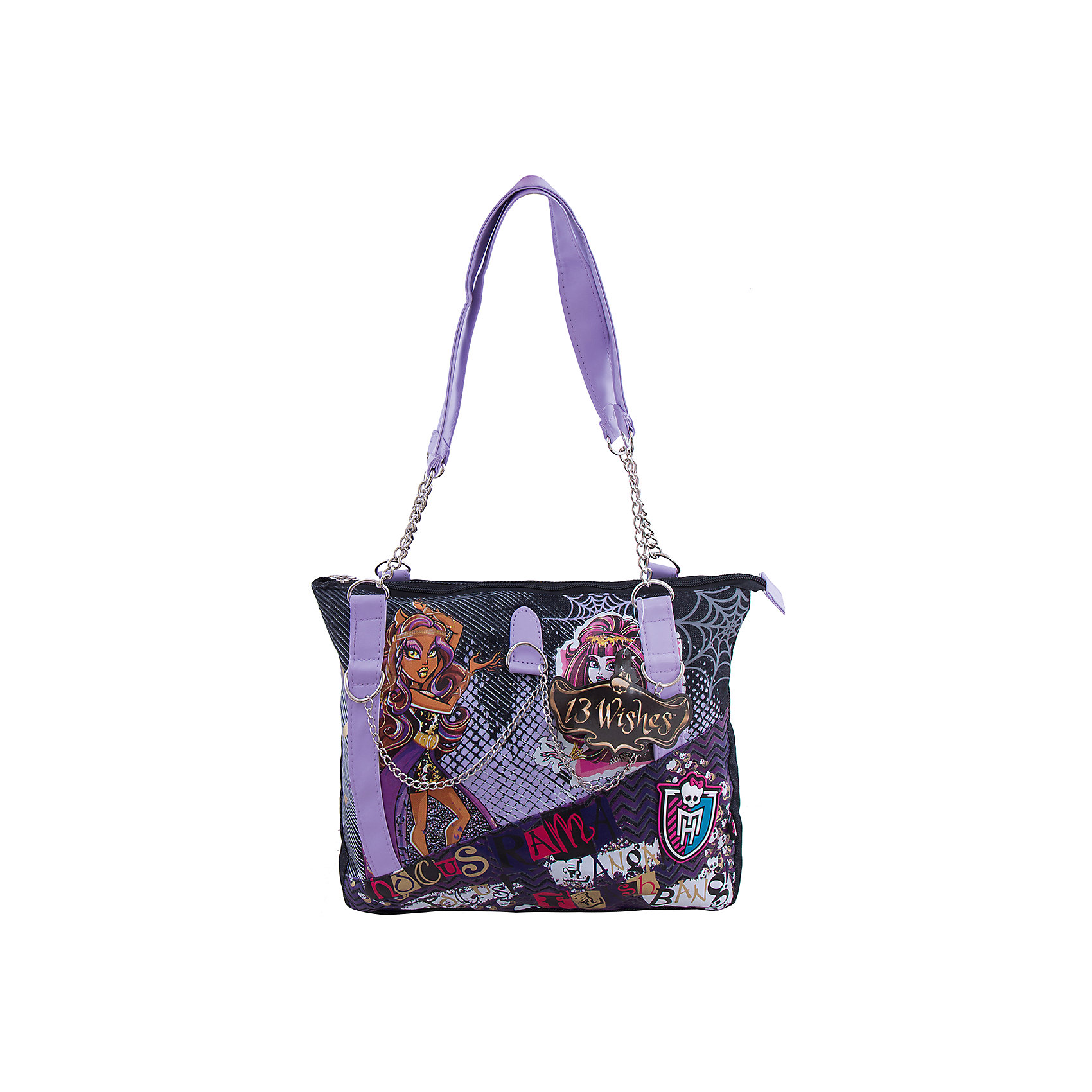 Сумка, Monster High Сумка, Monster HighЯркая детская сумка Мonster High (Школа Монстров) изготовлена из полиэстра под черный джинс. Лицевая сторона прорезиненная. Имеется внутренний карман на молнии. <br><br>Дополнительная информация:<br><br>Состав: полиэстер<br>Размеры: 35 х 29 х 7 см<br><br>Сумку Monster High можно купить в нашем магазине.<br><br>Ширина мм: 80<br>Глубина мм: 380<br>Высота мм: 290<br>Вес г: 350<br>Возраст от месяцев: 36<br>Возраст до месяцев: 144<br>Пол: Женский<br>Возраст: Детский<br>SKU: 4616072