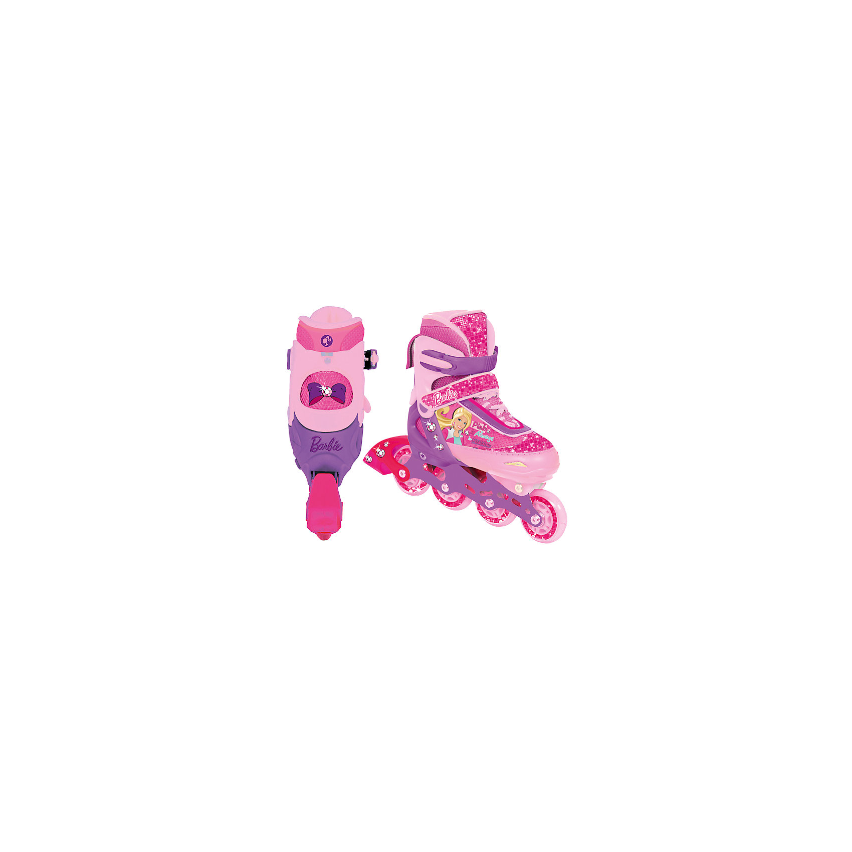 - Роликовые коньки, раздвижные, Barbie