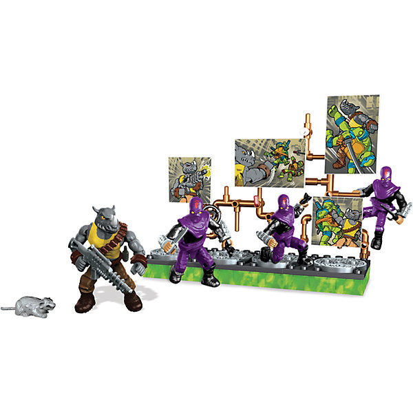 Фигурки Черепашки Ниндзя, MEGA BLOKS Фигурки Черепашки Ниндзя, MEGA BLOKSПластмассовые конструкторы<br>Противники легендарных Черепашек-Ниндзя объединяются в группы. Одной из таких групп стала банда, состоящая из солдат известного клана Фут во главе с опасным носорогом-мутантом - Рокстедом. Фигурки детализированы точно и тщательно. У них подвижные конечности и съемные элементы одежды. Собери вражескую банду и построй их в боевую позицию на фоне декораций из труб и иллюстрированных панелей со сценами битв. Все детали набора выполнены из высококачественного нетоксичного пластика безопасного для детей. <br><br>Дополнительная информация:<br><br>- Материал: пластик.<br>- Размер упаковки: 24,5 x 4,4 x 15,2 см.<br>- Комплектация: фигурка, аксессуары.<br><br>Фигурку Черепашки Ниндзя, MEGA BLOKS(Мега Блок) можно купить в нашем магазине.<br><br>Ширина мм: 175<br>Глубина мм: 290<br>Высота мм: 275<br>Вес г: 227<br>Возраст от месяцев: 120<br>Возраст до месяцев: 156<br>Пол: Мужской<br>Возраст: Детский<br>SKU: 4616975