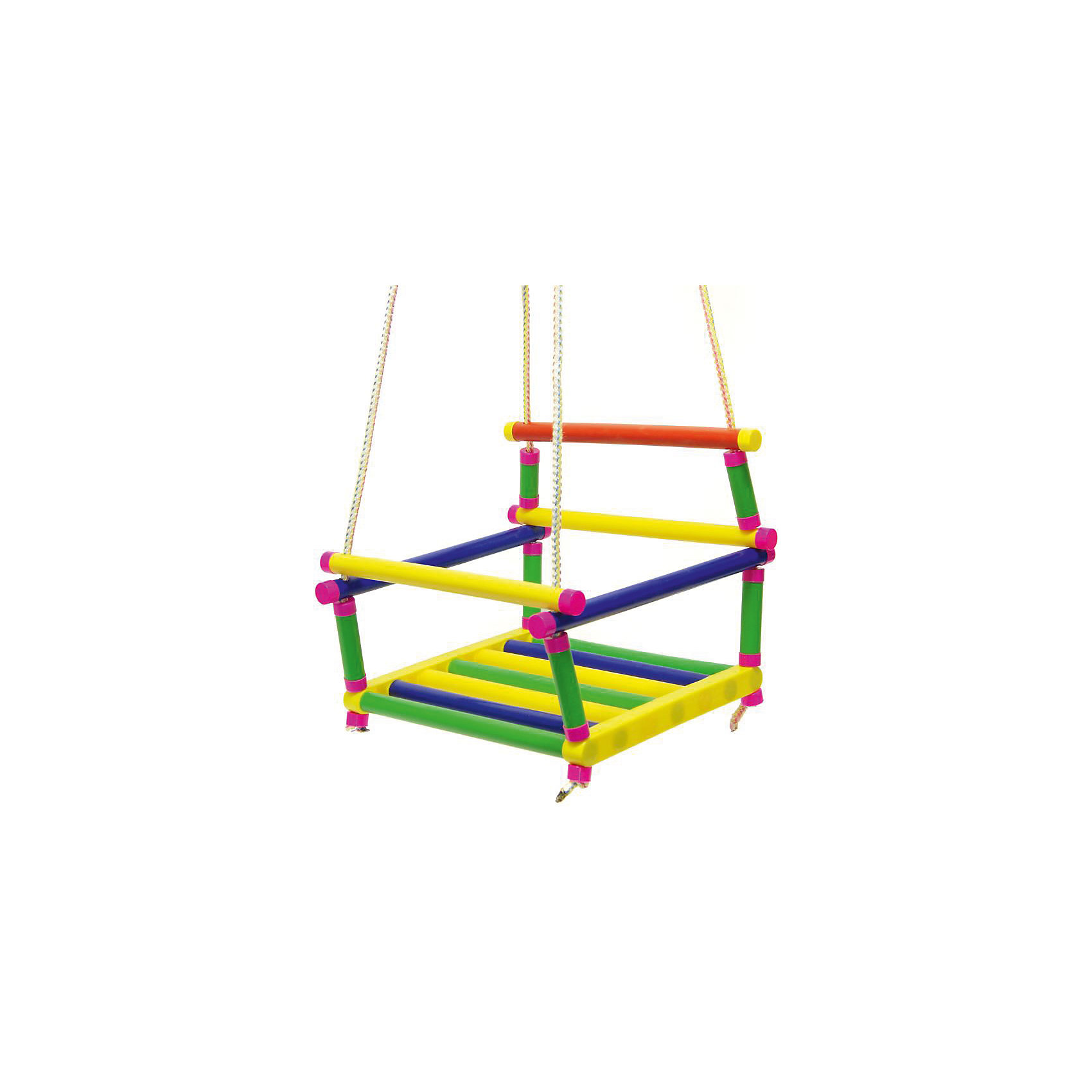 Качели подвесные, Karolina Toys Качели подвесные, Karolina ToysКачели и качалки<br>Подвесные качели, Karolina Toys - прекрасное детское развлечение, которое отлично подойдет для отдыха на природе или на даче. Качели выполнены из набора высококачественных пластиковых трубок, конструкция отличается надежностью и способна выдержать вес шестилетнего ребенка. Сиденье в форме маленького кресла со спинкой и подлокотниками обеспечивает комфорт во время катания. Передняя планка поднимается и опускается, что позволяет удобнее усадить ребенка и не бояться, что он упадет. Качели имеют яркий привлекательный дизайн и легко закрепляются с помощью четырех веревок (входят в комплект).<br><br>Дополнительная информация:<br><br>- В комплекте: качели, 4 веревки.<br>- Материал: пластик, текстиль.<br>- Размер качелей: 34 х 29 х 30 см.<br>- Размер упаковки: 34 х 29 х 8 см.<br>- Вес: 0,5 кг.<br> <br>Качели подвесные, Karolina Toys, можно купить в нашем интернет-магазине.<br><br>Ширина мм: 340<br>Глубина мм: 300<br>Высота мм: 290<br>Вес г: 560<br>Возраст от месяцев: 24<br>Возраст до месяцев: 180<br>Пол: Унисекс<br>Возраст: Детский<br>SKU: 4627926
