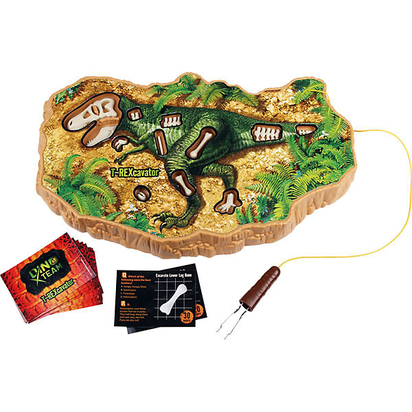 Игра Конструктор Динопедия T-Rex, Uncle Milton Игра Конструктор Динопедия T-Rex, Uncle MiltonИгры мемо<br>Игра Конструктор Динопедия T-Rex, Uncle Milton, вызовет восторг у всех юных любителей динозавров. Увлекательный набор поможет Вам попробовать себя в роли палеонтолога научной экспедиции, отправившейся на поиски древних останков. Аккуратно выкопайте кости динозавра из реальных глинистых пород, используя специальный прибор. Затем соберите найденные кости и выложите их на игровом поле, таким образом, чтобы получился целый скелет древнего ящера. В комплект также входят карточки с вопросами для веселой викторины, где дети смогут проверить свои знания о динозаврах. Игра способствует развитию мышления, фантазии и внимательности, расширяет кругозор, тренирует мелкую моторику.<br><br>Дополнительная информация:<br> <br>- В комплекте: игровое поле с углублениями для скелета, игрушечные кости динозавра, карточки с вопросами викторины, инструкция.<br>- Материал: пластик, металл. <br>- Требуются батарейки: 2 х AA.<br>- Размер упаковки: 40,6 х 4 х 25 см. <br>- Вес: 0,47 кг.<br><br>Игру Конструктор Динопедия T-Rex, Uncle Milton, можно купить в нашем интернет-магазине.<br><br>Ширина мм: 406<br>Глубина мм: 250<br>Высота мм: 40<br>Вес г: 470<br>Возраст от месяцев: 60<br>Возраст до месяцев: 180<br>Пол: Унисекс<br>Возраст: Детский<br>SKU: 4627941