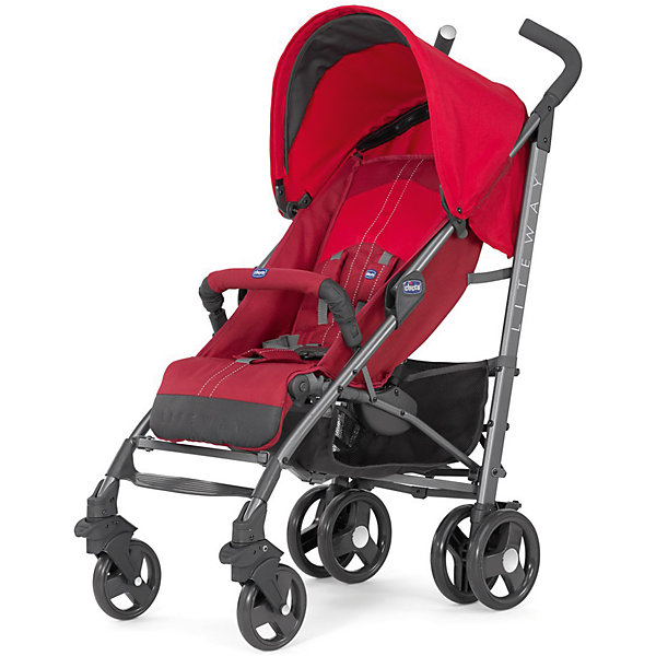 Коляска-трость Chicco Lite Way Top 2, красный Коляска-трость Chicco Lite Way Top 2, красныйКоляски-трости<br>Удобная и практичная коляска-трость от Chiccо - идеальный вариант для прогулок. Роскошные вставки из экокожи и аккуратная строчка делают коляску еще более привлекательной. Коляска имеет прочную металлическую раму, сдвоенные задние колеса увеличенного диаметра обеспечивающие жесткое сцепление с дорожным покрытием даже в условиях бездорожья. Вращающиеся передние колеса придают модели маневренность. Глубокий солнцезащитный козырек и регулируемая спинка позволят малышу полноценно отдохнуть на прогулке. Пятиточечные страховочные ремни и съемный бампер обеспечат безопасность юным непоседам. Коляска легко и быстро складывается, в сложенном виде занимает мало места.<br><br>Дополнительная информация:<br><br>- Материал: алюминий, пластик, текстиль.<br>- Размер: 46,5 x 103 x 87,5 см.<br>- Размер в собранном виде: 29 x 40 x 105 см.<br>- Комплектация: коляска, накидка на ножки, дождевик, капюшон.<br>- Капюшон трансформируется в солнцезащитный козырек. <br>- сдвоенные задние колеса.<br>- Передние колеса: одинарные, поворотные (с возможностью блокировки).<br>- Регулируемая спинка (5 положений, до горизонтального).<br>- Регулируемая подножка.<br>- Пятиточечные ремни безопасности. <br>- Бампер перед ребенком. <br>- Рукоятки с мягким нескользким захватом.<br>- Вместительная корзина для покупок. <br>- Вес: 7 кг.<br>- Максимальный вес ребенка: 15 кг. <br><br>Коляску-трость Lite Way Top 2, Chicco (Чикко), красную, можно купить в нашем магазине.<br><br>Ширина мм: 290<br>Глубина мм: 255<br>Высота мм: 1090<br>Вес г: 10700<br>Возраст от месяцев: 6<br>Возраст до месяцев: 36<br>Пол: Унисекс<br>Возраст: Детский<br>SKU: 4637719