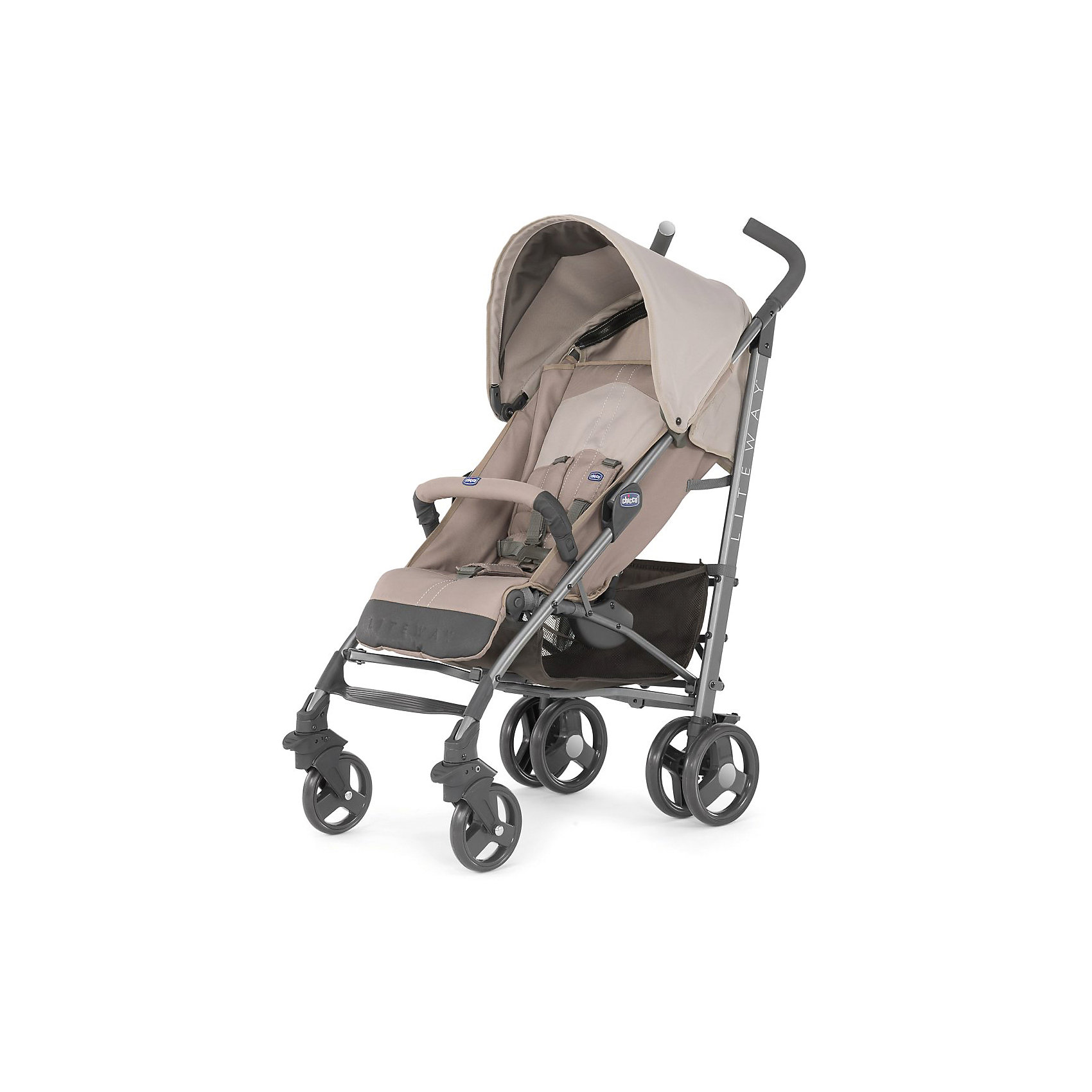 Коляска-трость Chicco Lite Way Top 2 Sands, бежевый Коляска-трость Chicco Lite Way Top 2 Sands, бежевыйКоляски-трости<br>Характеристики коляски-трости Lite Way Top:<br><br>• жесткая спинка с мягкой обивкой;<br>• спинка опускается одной рукой до горизонтального положения;<br>• система 5-ти точечных ремней безопасности;<br>• устанавливается защитный бампер;<br>• регулируемая подножка, 2 положения;<br>• складной капюшон;<br>• теплый и мягкий чехол на ножки;<br>• дождевик закрывает коляску со всех сторон;<br>• съемные чехлы прогулочного блока и капюшона, снимается также корзина для покупок;<br>• стирка тканевых элементов при температуре 30 градусов;<br>• длина спального места: 81 см;<br>• ширина сиденья: 32 см;<br>• глубина сиденья: 27 см;<br>• длина подножки: 11 см.<br><br>Рама коляски: <br><br>• одинарные передние поворотные колеса с блокировкой;<br>• задние сдвоенные колеса с тормозной системой;<br>• ручки отдельные, на ручках имеются прорезиненные мягкие накладки;<br>• корзина для покупок используется как рюкзак;<br>• механизм складывания коляски: трость;<br>• облегченная рама с использованием эллиптических трубок;<br>• материал рамы: алюминий, колеса – пластик;<br>• диаметр колес: 14 см, 17,5 см.<br><br>Размер коляски: 87,5х46,5х103 см<br>Размер коляски в сложенном виде: 110х29х29 см<br>Вес коляски: 7 кг<br>Вес в упаковке: 10,45 кг<br><br>Коляска-трость с регулируемой в 5-ти положениях спинкой раскладывается до горизонтального положения. Регулируемый капюшон защищает от солнечных лучей, а чехол на ножки используется в холодное время года. Корзина для покупок пригодится для транспортировки детских игрушек или продуктов в небольшом количестве. При необходимости корзину можно снять и постирать. <br><br>Коляску-трость LITE WAY TOP, Chicco, Sand можно купить в нашем интернет-магазине.<br><br>Ширина мм: 290<br>Глубина мм: 270<br>Высота мм: 1100<br>Вес г: 10450<br>Возраст от месяцев: 6<br>Возраст до месяцев: 36<br>Пол: Унисекс<br>Возраст: Детский<br>SKU: 4637720