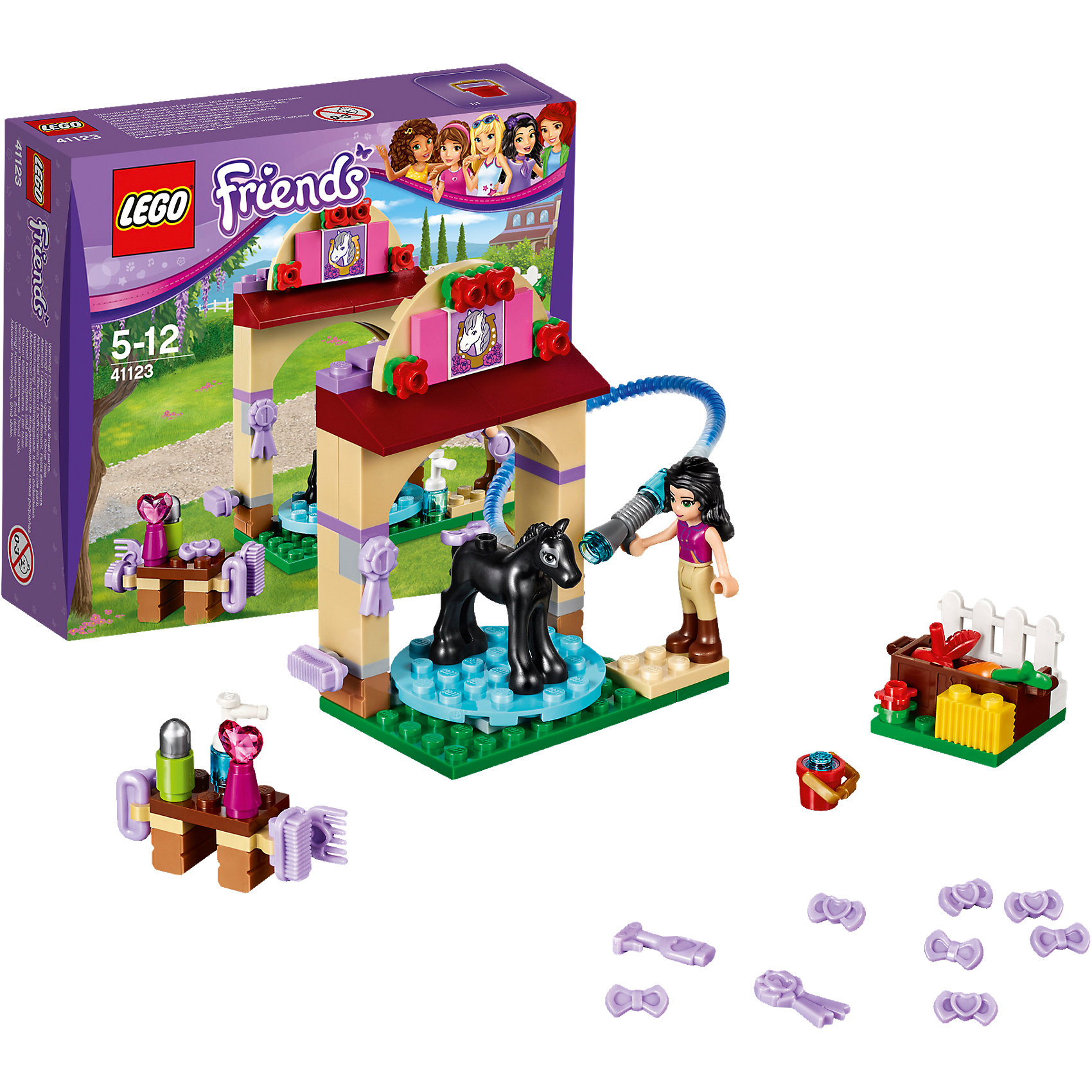 LEGO Friends 41123: Салон для жеребят LEGO Friends 41123: Салон для жеребятИгры с конструктором обожает множество современных девочек, поэтому набор Лего, из которого можно собрать разные сюжеты про героев и её приключения, обязательно порадует ребенка. Такие игрушки помогают детям развивать воображение, мелкую моторику, логику и творческое мышление.<br>Набор состоит из множества деталей, с помощью которых можно собрать декорации для игр, а также в нем есть фигурки любимых персонажей! С таким комплектом можно придумать множество игр!<br><br>Дополнительная информация:<br><br>цвет: разноцветный;<br>размер коробки: 17 x 14 x 4 см;<br>вес: 170 г;<br>материал: пластик;<br>количество деталей: 77.<br><br>Набор Салон для жеребят от бренда LEGO Friends можно купить в нашем магазине.<br><br>Ширина мм: 162<br>Глубина мм: 142<br>Высота мм: 48<br>Вес г: 120<br>Возраст от месяцев: 60<br>Возраст до месяцев: 144<br>Пол: Женский<br>Возраст: Детский<br>SKU: 4641215
