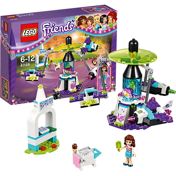 LEGO Friends 41128: Парк развлечений: «Космическое путешествие» LEGO Friends 41128: Парк развлечений: «Космическое путешествие»Пластмассовые конструкторы<br>Конструкторы из серии LEGO Friends полюбились многим современным девочкам, поэтому набор Лего, из которого можно собрать разные сюжеты про героев и её приключения, обязательно порадует ребенка. Такие игрушки помогают детям развивать воображение, мелкую моторику, логику и творческое мышление.<br>Набор состоит из множества деталей, с помощью которых можно собрать декорации для игр, а также в нем есть фигурки любимых персонажей! С таким комплектом можно придумать множество игр!<br><br>Дополнительная информация:<br><br>цвет: разноцветный;<br>размер коробки: 5 x 25 x 20 см;<br>вес: 100 г;<br>материал: пластик;<br>количество деталей: 195.<br><br>Набор Парк развлечений: «Космическое путешествие от бренда LEGO Friends можно купить в нашем магазине.<br><br>Ширина мм: 265<br>Глубина мм: 187<br>Высота мм: 60<br>Вес г: 306<br>Возраст от месяцев: 72<br>Возраст до месяцев: 144<br>Пол: Женский<br>Возраст: Детский<br>SKU: 4641220