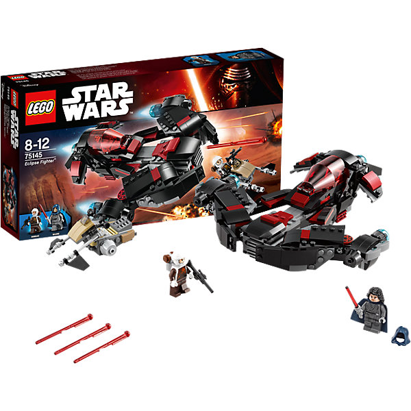 LEGO Star Wars 75145: Истребитель Затмения LEGO Star Wars 75145: Истребитель ЗатменияПластмассовые конструкторы<br>Фильм Звездные войны и его героев любят множество современных мальчишек, поэтому набор Лего Star Wars, из которого можно собрать интересный сюжет по этому фильму, обязательно порадует ребенка. Такие игрушки помогают детям развивать воображение, мелкую моторику, логику и творческое мышление.<br>Набор состоит из множества деталей конструктора - с их помощью можно собрать декорации для игр, транспорт, а также в нем есть фигурки любимых персонажей! С таким комплектом можно придумать множество игр!<br><br>Дополнительная информация:<br><br>цвет: разноцветный;<br>размер коробки: 35 х 6 х 19 см;<br>вес: 476 г;<br>материал: пластик;<br>количество деталей: 363.<br><br>Набор Истребитель Затмения от бренда LEGO Star Wars можно купить в нашем магазине.<br><br>Ширина мм: 356<br>Глубина мм: 195<br>Высота мм: 63<br>Вес г: 474<br>Возраст от месяцев: 96<br>Возраст до месяцев: 144<br>Пол: Мужской<br>Возраст: Детский<br>SKU: 4641247