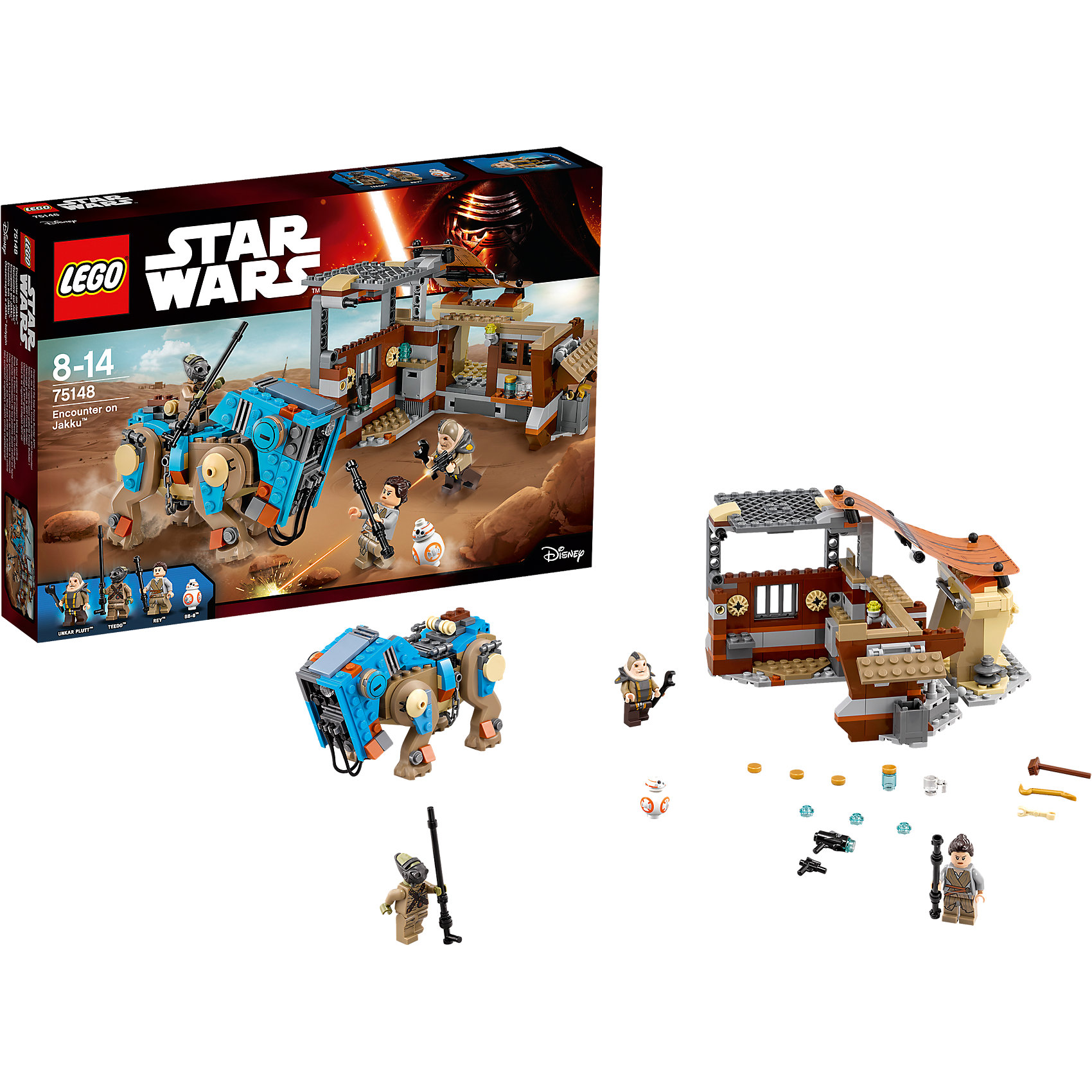LEGO Star Wars 75148: Столкновение на Джакку LEGO Star Wars 75148: Столкновение на ДжаккуПластмассовые конструкторы<br>Фильм Звездные войны и его героев любят множество современных мальчишек, поэтому набор Лего Star Wars, из которого можно собрать интересный сюжет по этому фильму, обязательно порадует ребенка. Такие игрушки помогают детям развивать воображение, мелкую моторику, логику и творческое мышление.<br>Набор состоит из множества деталей конструктора - с их помощью можно собрать декорации для игр, транспорт, а также в нем есть фигурки любимых персонажей! С таким комплектом можно придумать множество игр!<br><br>Дополнительная информация:<br><br>цвет: разноцветный;<br>размер коробки: 38 х 6 х 26 см;<br>вес: 633 г;<br>материал: пластик;<br>количество деталей: 530.<br><br>Набор Столкновение на Джакку от бренда LEGO Star Wars можно купить в нашем магазине.<br><br>Ширина мм: 385<br>Глубина мм: 263<br>Высота мм: 63<br>Вес г: 690<br>Возраст от месяцев: 96<br>Возраст до месяцев: 168<br>Пол: Мужской<br>Возраст: Детский<br>SKU: 4641251