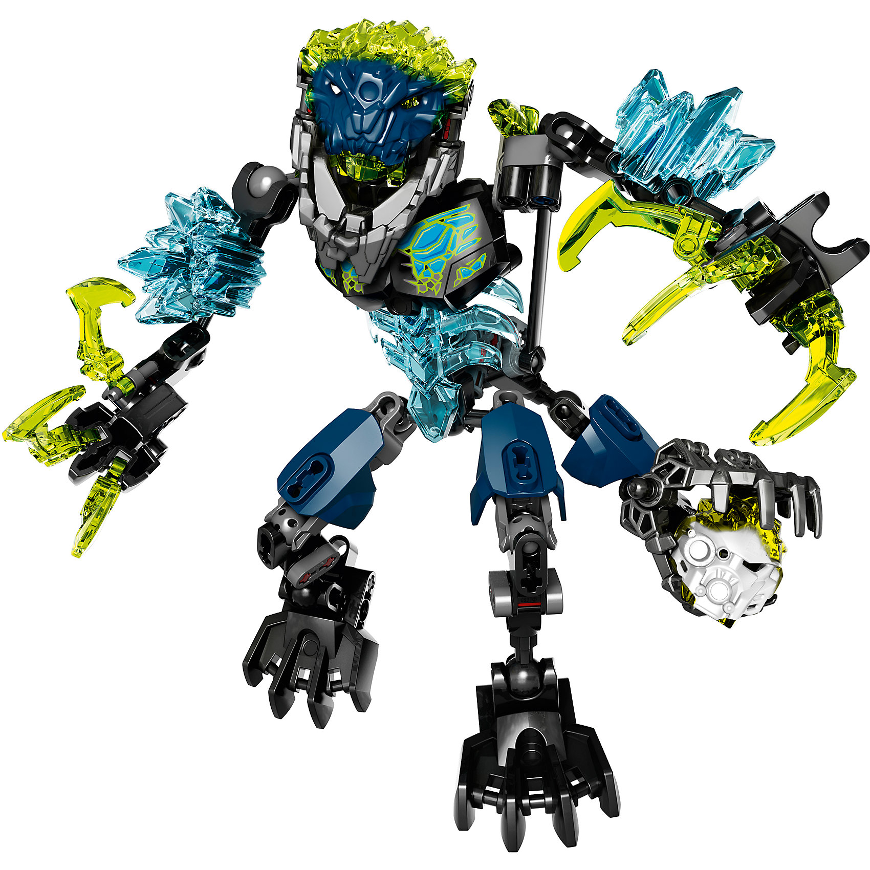 LEGO BIONICLE 71314: Грозовой Монстр LEGO BIONICLE 71314: Грозовой МонстрВызванный из глубин океанов Окото, Грозовой монстр может в любой момент вызвать грозу. Копака, объединитель Льда, проиграл свою Объединяющую маску этому чудовищному созданию, которое теперь может контролировать стихии и использовать их против своих врагов.<br><br>LEGO Bionicle (Лего Биониклы) - это нереальный фантастический мир, со своими правилами, приключениями и традициями! Герои сражаются с мутантами Барраками, с многотысячной армией механических созданий Бороков, и самыми опасными и беспощадными убийцами Пираками. Отправляйся на встречу с приключениями и подвигами вместе с легендарными LEGO Bionicle!<br><br>Дополнительная информация:<br><br>- Конструкторы ЛЕГО развивают усидчивость, внимание, фантазию и мелкую моторику. <br>- Количество деталей: 109. <br>- Подвижные конечности.<br>- Серия ЛЕГО Биониклы (LEGO Bionicle).<br>- Материал: пластик.<br>- Размер упаковки: 18x22x5,4 см.<br>- Вес: 0,236 кг.<br><br>Конструктор LEGO Bionicle 71314: Грозовой Монстр можно купить в нашем магазине.<br><br>Ширина мм: 224<br>Глубина мм: 180<br>Высота мм: 58<br>Вес г: 229<br>Возраст от месяцев: 84<br>Возраст до месяцев: 168<br>Пол: Мужской<br>Возраст: Детский<br>SKU: 4641265