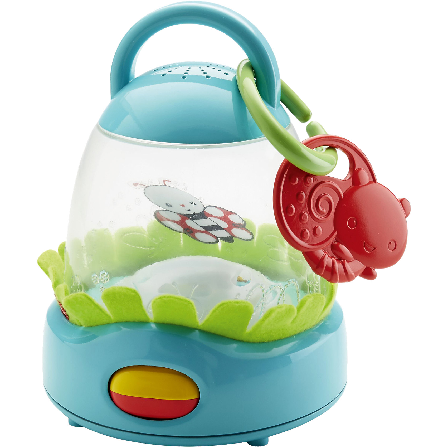 Погремушка с бабочкой и интерактивным звучанием, Fisher Price Погремушка с бабочкой и интерактивным звучанием, Fisher PriceПогремушки<br>Очаровательная погремушка от известного бренда Fisher Price(Фишер Прайс) поможет развить ребенку мелкую моторику, понимание причинно-следственных связей и даже облегчит неприятные ощущения при прорезывании зубов. Яркий летающий светлячок, приятная музыка и мягкая подсветка привлекут внимание малыша. Стоит только слегка ударить по колесику и волшебный светлячок полетит еще быстрее. Каждое движение малыша активирует звуковое и световое сопровождение игрушки. К ней можно прикрепить улитку-прорезыватель для веселых игр. Эта погремушка станет лучшей первой игрушкой крохи!<br><br>Дополнительная информация:<br>Материал: пластик<br>Батарейки: АА - 3 штуки<br>Размер: 29х17х17 см<br>Вес: 635 грамм<br>Погремушку Fisher Price вы можете приобрести в нашем интернет-магазине.<br><br>Ширина мм: 299<br>Глубина мм: 172<br>Высота мм: 175<br>Вес г: 798<br>Возраст от месяцев: 6<br>Возраст до месяцев: 24<br>Пол: Унисекс<br>Возраст: Детский<br>SKU: 4641709