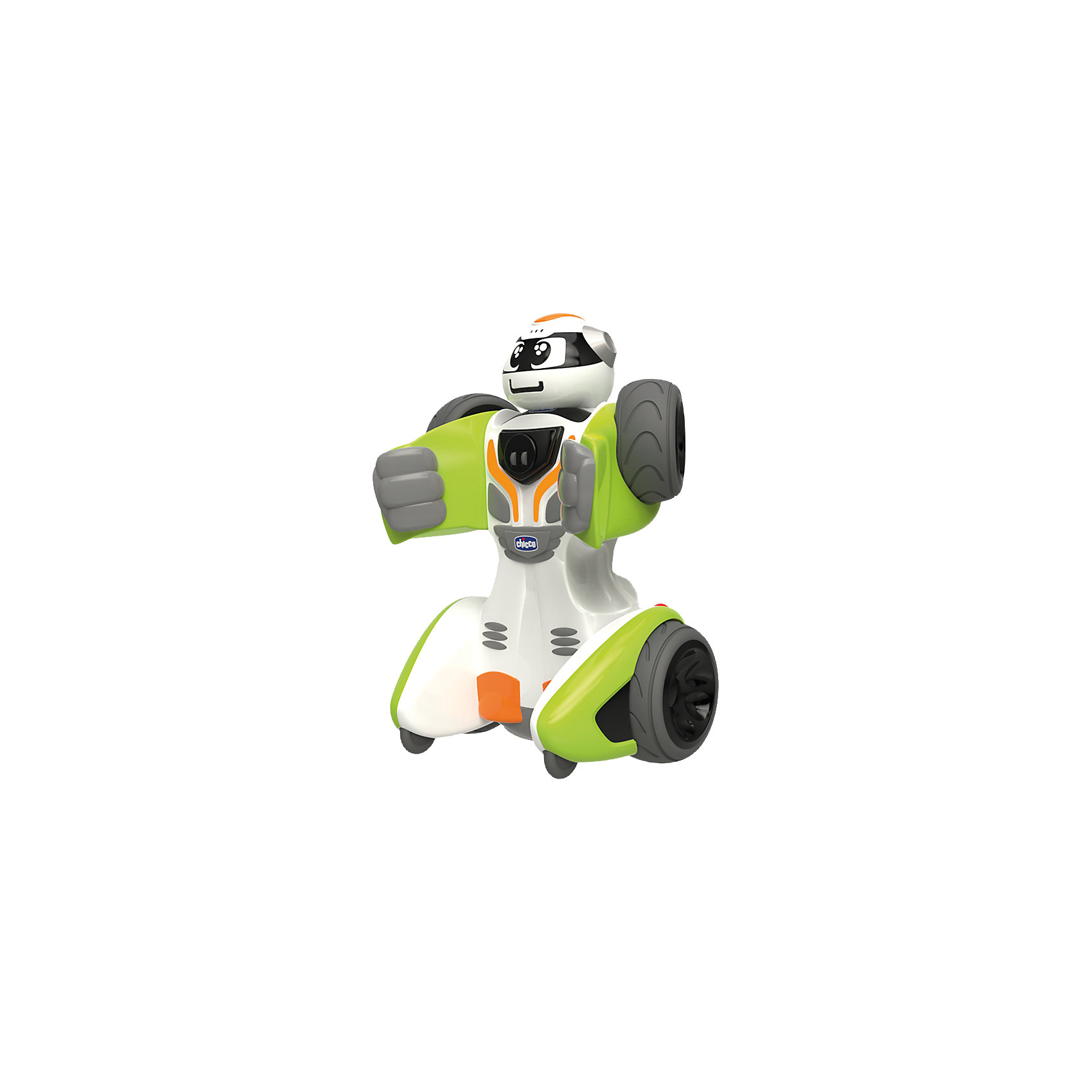 Трансформер RoboChicco, Chicco Трансформер RoboChicco, ChiccoИнтерактивные игрушки для малышей<br>Характеристики товара:<br><br>• возраст от 2 лет;<br>• материал: пластик;<br>• в комплекте: машинка, пульт;<br>• пульт работает от 3 батареек ААА, машинка от 4 батареек АА (батарейки в комплект не входят);<br>• размер игрушки 23х17х12 см;<br>• размер упаковки 30х29х17,8 см;<br>• вес упаковки 1,8 кг;<br>• страна производитель: Китай. <br><br>Трансформер «RoboChicco» Chicco — необычная игрушка, которая трансформируется из обычной машинки в могущественного робота. Трансформация осуществляется при помощи простых движений, а в процессе у малыша развиваются мелкая моторика рук и логическое мышление. Игрушка управляется пультом управления, при помощи которого активируются звуковые и световые эффекты, движения автомобиля. Игрушка выполнена из качественного безопасного материала.<br><br>Трансформер «RoboChicco» Chicco можно приобрести в нашем интернет-магазине.<br><br>Ширина мм: 343<br>Глубина мм: 307<br>Высота мм: 190<br>Вес г: 1460<br>Возраст от месяцев: 24<br>Возраст до месяцев: 60<br>Пол: Мужской<br>Возраст: Детский<br>SKU: 4642245
