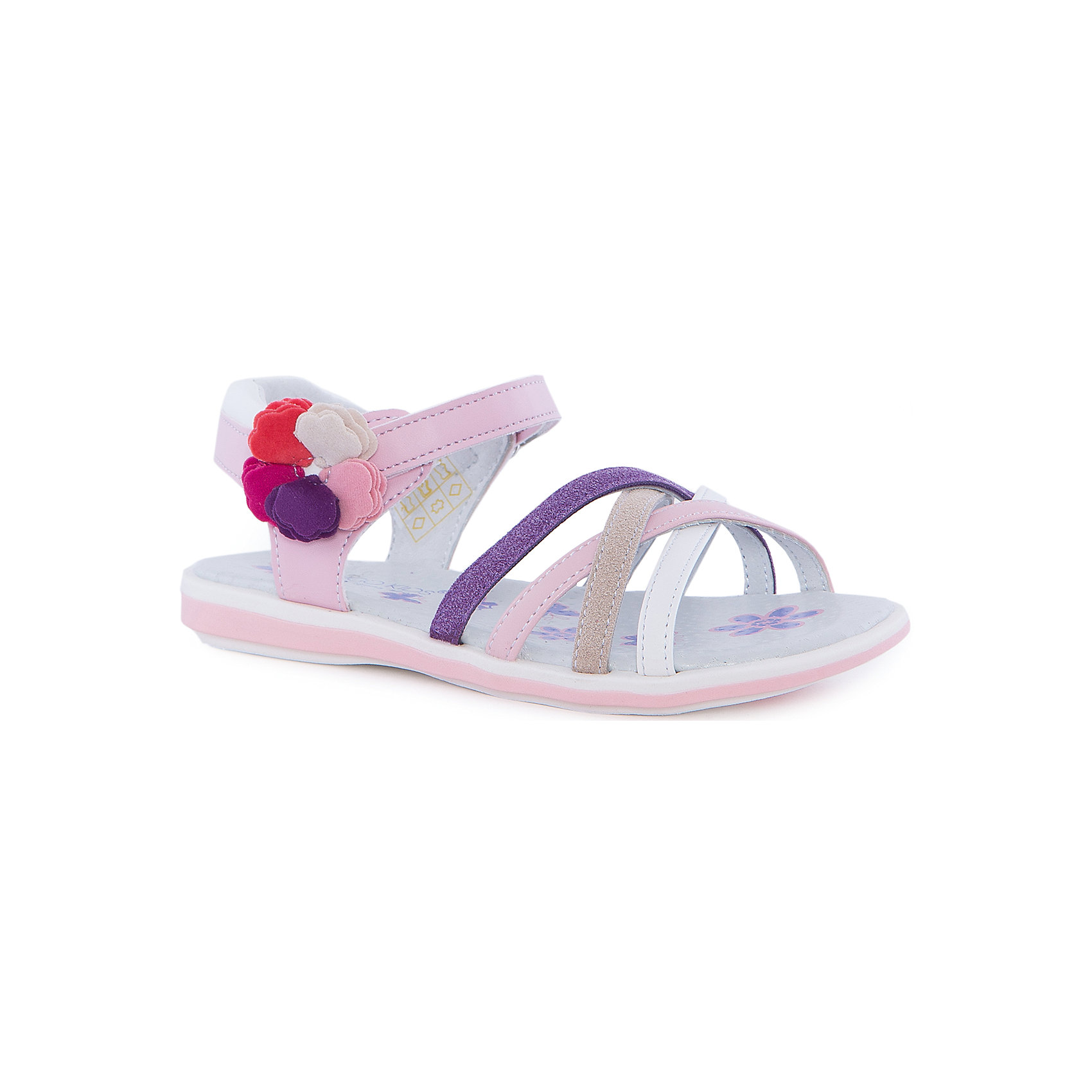 Босоножки для девочки Indigo kids Босоножки для девочки Indigo kidsБосоножки<br>Сандалии для девочки от известного бренда Indigo kids.<br><br>Состав: <br>Материал верха: Кожа искусственная<br>Материал подклада: Кожа натуральная<br><br>Ширина мм: 219<br>Глубина мм: 154<br>Высота мм: 121<br>Вес г: 343<br>Цвет: розовый<br>Возраст от месяцев: 24<br>Возраст до месяцев: 36<br>Пол: Женский<br>Возраст: Детский<br>Размер: 26,28,30,27,31,29<br>SKU: 4643710
