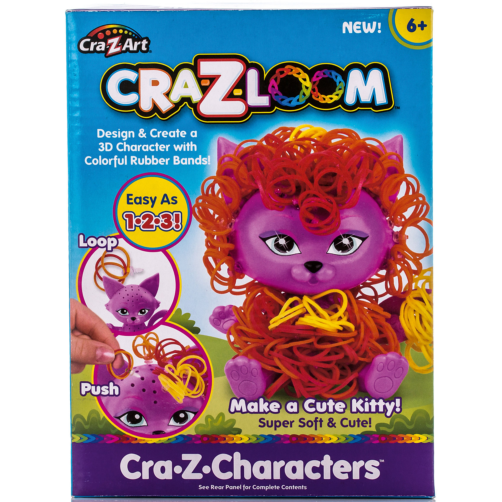 Набор для плетения из резиночек Котик, Cra-Z-Loom Набор для плетения из резиночек Котик, Cra-Z-LoomНабор для плетения из резиночек Котик – это увлекательный набор для детского творчества.<br>В наборе для плетения из резинок Crazy Loom (Крейзи Лум) Вы найдете фигурку котёнка, которую Вам предстоит «доработать» своими руками, украсив разноцветными резиночками! В комплект набора входят резиночки 4 цветов и крючки-шпилки для прикрепления кудряшек! Сочетая резиночки различных цветов, Вы можете создавать бесконечное количество вариантов внешнего вида своего игрушечного питомца. Резиночки выполнены из эластичного прочного материала.<br><br>Дополнительная информация:<br><br>- В наборе: фигурка котенка; 450 разноцветных резиночек Crazy Loom (Крейзи Лум); 180 специальных креплений для резиночек (крючки-шпильки); пошаговая инструкция с рекомендациями по созданию стиля питомца<br>- Высота фигурки котенка: 10 см.<br>- Упаковка: картонная коробка<br>- Размер упаковки: 7 х 20 х 15 см.<br>- Вес: 250 гр.<br><br>Набор для плетения из резиночек Котик можно купить в нашем интернет-магазине.<br><br>Ширина мм: 70<br>Глубина мм: 200<br>Высота мм: 150<br>Вес г: 250<br>Возраст от месяцев: 36<br>Возраст до месяцев: 192<br>Пол: Женский<br>Возраст: Детский<br>SKU: 4648755