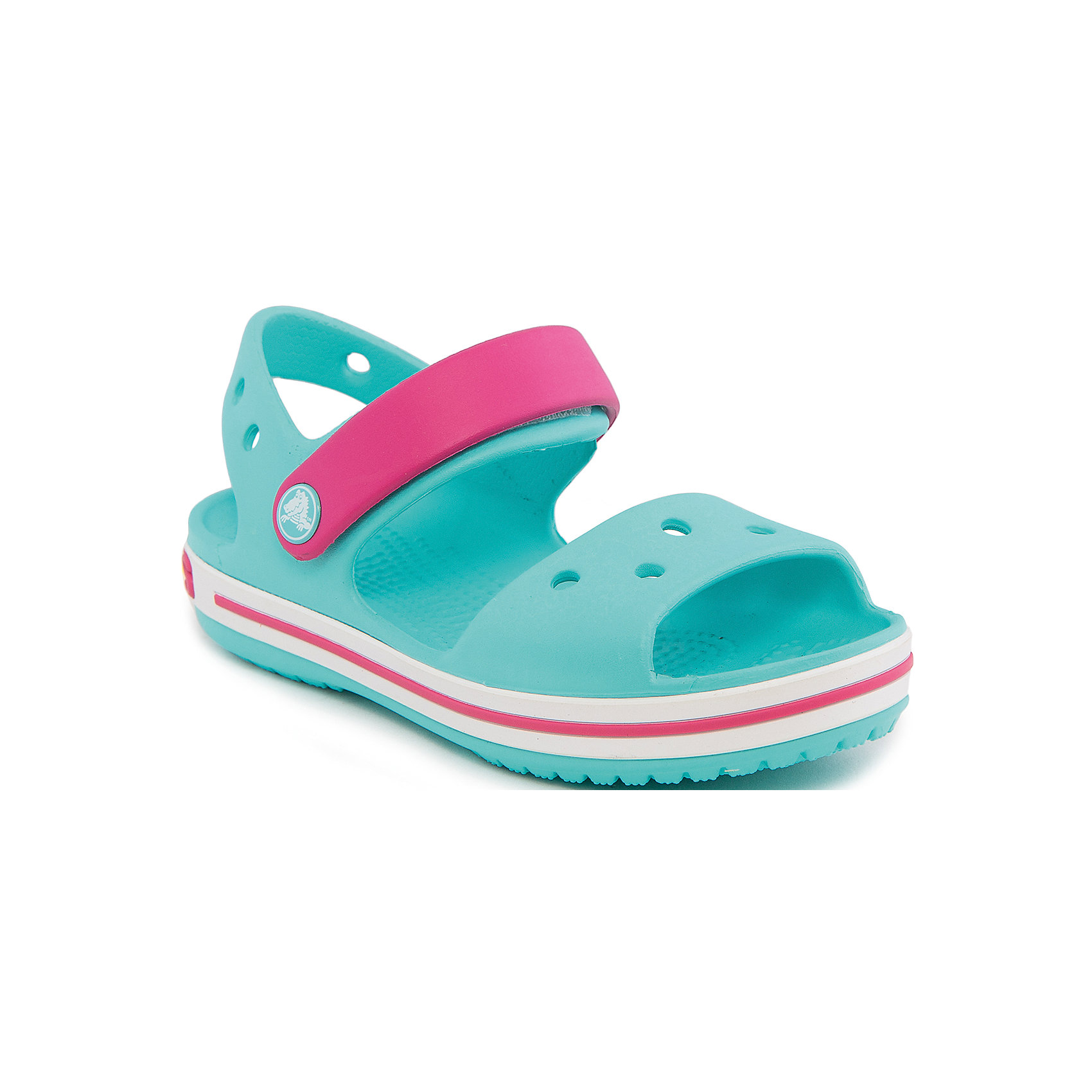 Сандалии Crocband™ Sandal Kids Crocs Сандалии Crocband™ Sandal Kids CrocsПляжная обувь<br>Характеристики товара:<br><br>• цвет: голубой<br>• материал: 100% полимер Croslite™<br>• бактериостатичный материал<br>• ремешок фиксирует стопу<br>• антискользящая устойчивая подошва<br>• липучка<br>• анатомическая стелька с массажными точками стимулирует кровообращение<br>• страна бренда: США<br>• страна изготовитель: Китай<br><br>Для правильного развития ребенка крайне важно, чтобы обувь была удобной. Такие сандалии обеспечивают детям необходимый комфорт, а анатомическая стелька с массажными линиями для стимуляции кровообращения позволяет ножкам дольше не уставать. Сандалии легко надеваются и снимаются, отлично сидят на ноге. Материал, из которого они сделаны, не дает размножаться бактериям, поэтому такая обувь препятствует образованию неприятного запаха и появлению болезней стоп. <br>Обувь от американского бренда Crocs в данный момент завоевала широкую популярность во всем мире, и это не удивительно - ведь она невероятно удобна. Её носят врачи, спортсмены, звёзды шоу-бизнеса, люди, которым много времени приходится бывать на ногах - они понимают, как важна комфортная обувь. Продукция Crocs - это качественные товары, созданные с применением новейших технологий. Обувь отличается стильным дизайном и продуманной конструкцией. Изделие производится из качественных и проверенных материалов, которые безопасны для детей.<br><br>Сандалии от торговой марки Crocs можно купить в нашем интернет-магазине.<br><br>Ширина мм: 219<br>Глубина мм: 154<br>Высота мм: 121<br>Вес г: 343<br>Цвет: голубой<br>Возраст от месяцев: 36<br>Возраст до месяцев: 48<br>Пол: Унисекс<br>Возраст: Детский<br>Размер: 27,29,24,31/32,34/35,21,33/34,26,25,23,22,30,28<br>SKU: 4651720