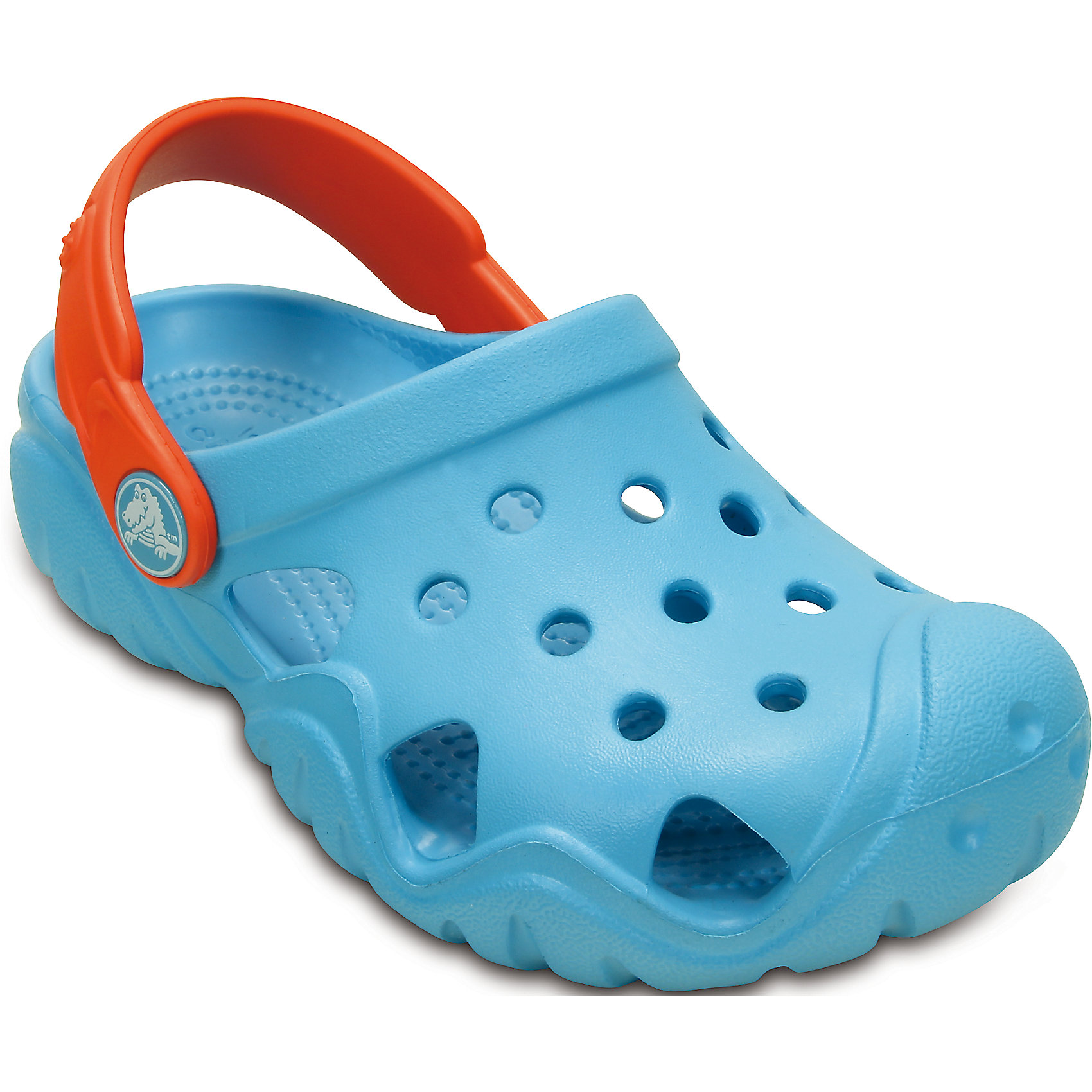 Сабо Kids’ Swiftwater Clog Crocs Сабо Kids’ Swiftwater Clog CrocsОбувь для мальчиков<br>Характеристики товара:<br><br>• цвет: голубой<br>• материал: 100% полимер Croslite™<br>• литая модель<br>• вентиляционные отверстия<br>• бактериостатичный материал<br>• пяточный ремешок фиксирует стопу<br>• толстая устойчивая подошва<br>• отверстия для использования украшений<br>• анатомическая стелька с массажными точками стимулирует кровообращение<br>• страна бренда: США<br>• страна изготовитель: Китай<br><br>Для правильного развития ребенка крайне важно, чтобы обувь была удобной. Такие сабо обеспечивают детям необходимый комфорт, а анатомическая стелька с массажными линиями для стимуляции кровообращения позволяет ножкам дольше не уставать. Сабо легко надеваются и снимаются, отлично сидят на ноге. Материал, из которого они сделаны, не дает размножаться бактериям, поэтому такая обувь препятствует образованию неприятного запаха и появлению болезней стоп. <br>Обувь от американского бренда Crocs в данный момент завоевала широкую популярность во всем мире, и это не удивительно - ведь она невероятно удобна. Её носят врачи, спортсмены, звёзды шоу-бизнеса, люди, которым много времени приходится бывать на ногах - они понимают, как важна комфортная обувь. Продукция Crocs - это качественные товары, созданные с применением новейших технологий. Обувь отличается стильным дизайном и продуманной конструкцией. Изделие производится из качественных и проверенных материалов, которые безопасны для детей.<br><br>Сабо от торговой марки Crocs можно купить в нашем интернет-магазине.<br><br>Ширина мм: 225<br>Глубина мм: 139<br>Высота мм: 112<br>Вес г: 290<br>Цвет: синий<br>Возраст от месяцев: 24<br>Возраст до месяцев: 24<br>Пол: Унисекс<br>Возраст: Детский<br>Размер: 25,31/32,28,29,23,30,31/32,26,24,27<br>SKU: 4651798