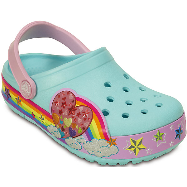 Фото #1: Сабо CrocsLights Rainbow Heart Clog для девочки Crocs