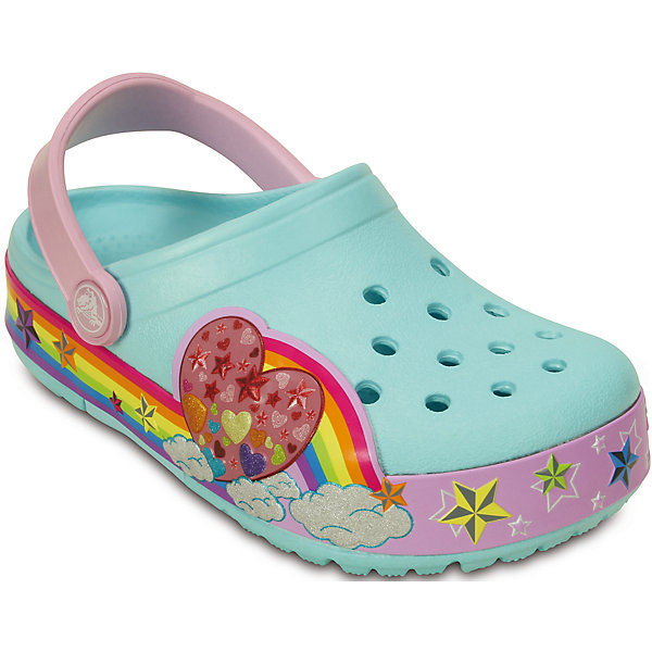 Сабо Lights Rainbow Heart Clog для девочки crocs 