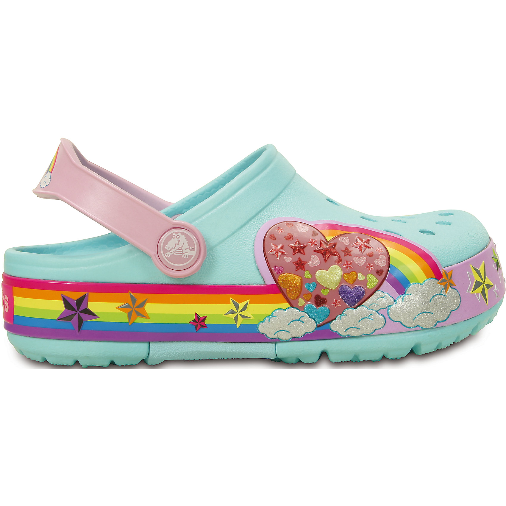 Сабо Lights Rainbow Heart Clog для девочки crocs 