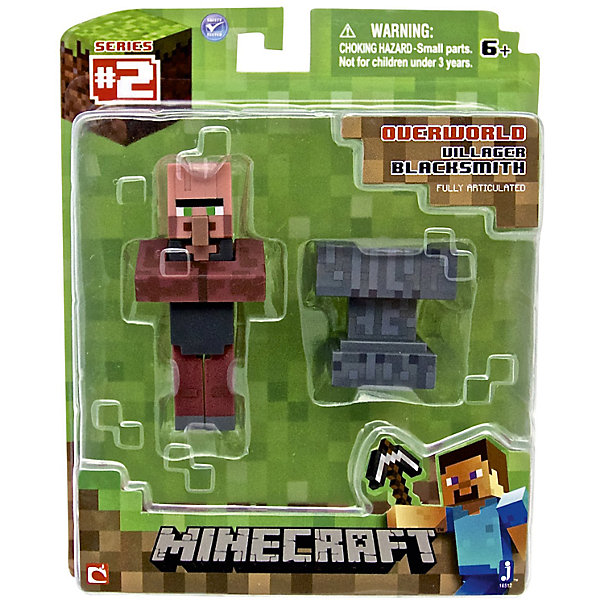 Игровой набор Деревенский житель, Minecraft Игровой набор Деревенский житель, MinecraftИгровые наборы с фигурками<br>Игровой набор Деревенский житель, Minecraft – это прекрасный подарок для поклонника популярной игры Minecraft.<br>Игровой набор Деревенский житель приведет в восторг поклонников компьютерной игры Minecraft. Теперь ваш ребенок сможет отвлечься от компьютера или планшета, не отрываясь от любимой забавы! Выполненный из высококачественного пластика, комплект включает подвижную фигурку дружелюбного моба кузнеца и элемент фантастического мира - наковальню. У фигурки кузнеца вращается голова, и сгибаются ручки и ножки. Кузнец может держать в руках различные предметы. Фигурка прекрасно детализирована, реалистично раскрашена.<br><br>Дополнительная информация:<br><br>- В наборе: подвижная фигурка деревенского жителя (кузнеца), наковальня<br>- Размер фигурки кузнеца: 7,5х3,5х2 см.<br>- Материал: пластик<br>- Упаковка: блистер<br>- Размер упаковки: 14х17 см.<br><br>Игровой набор Деревенский житель, Minecraft можно купить в нашем интернет-магазине.<br><br>Ширина мм: 145<br>Глубина мм: 50<br>Высота мм: 175<br>Вес г: 100<br>Возраст от месяцев: 72<br>Возраст до месяцев: 144<br>Пол: Унисекс<br>Возраст: Детский<br>SKU: 4655078