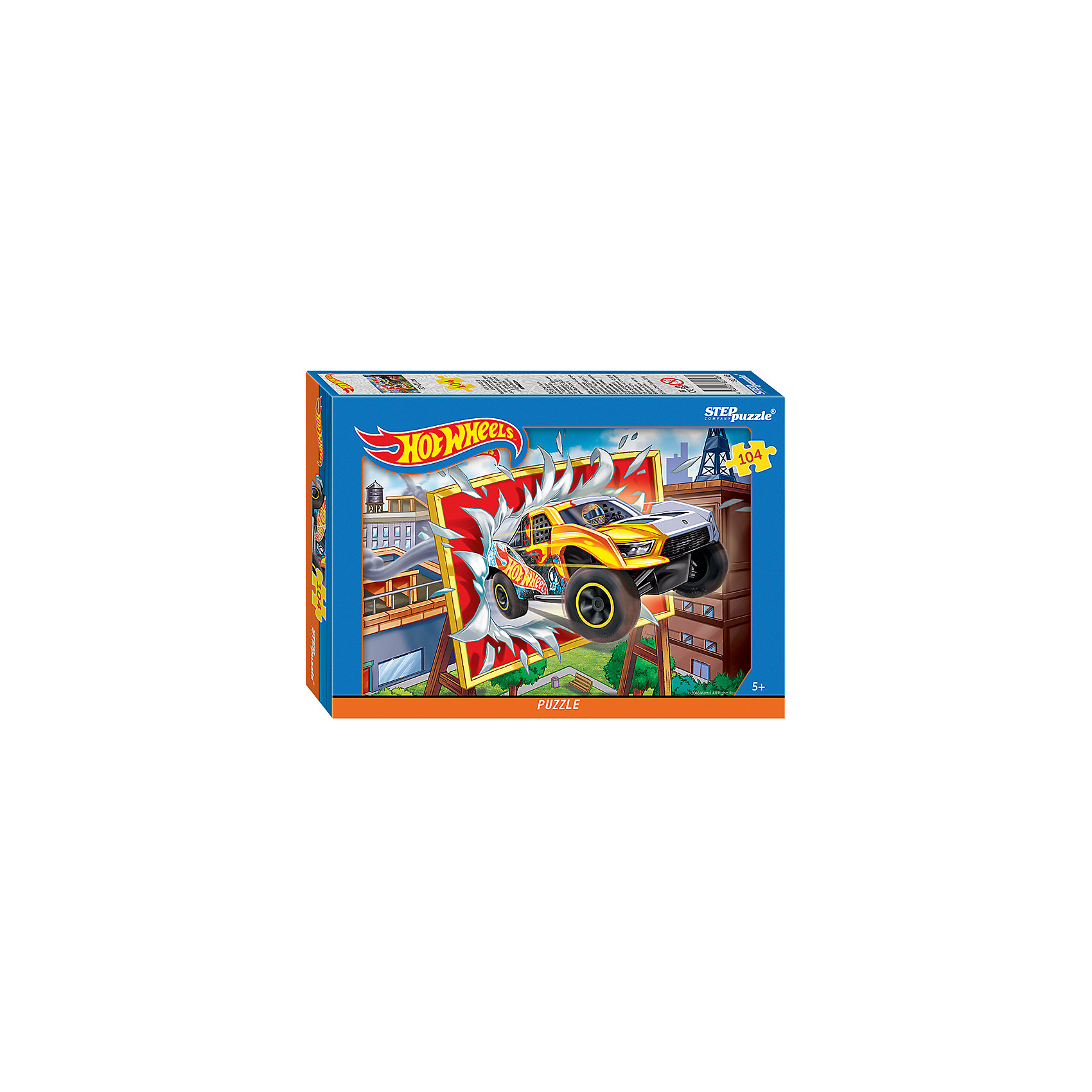Пазл Hot Wheels, 104 детали, Step Puzzle Пазл Hot Wheels, 104 детали, Step PuzzleКлассические пазлы<br>Пазл Hot Wheels, 104 детали, от марки Step Puzzle<br><br>Кто не любит собирать пазлы? За этим занятием с удовольствием проводят вечера и взрослые, и дети. Такое занятие поможет ребенку развить моторику, активизировать мыслительные процессы, улучшить внимание и тренировать память.<br>Процесс собирания пазла способен стать объединяющим занятием! На картинке изображены гоночные машины из любимого детьми мультфильма Hot Wheels. Продукция данной компании сделана из проверенных материалов, безвредных для детей. Каждая деталь выполнена очень качественно. <br><br>Отличительные особенности пазла:<br><br>- количество элементов: 104;<br>- картинка: гоночные машины;<br>- размер деталей: 30х25 мм;<br>- размер картинки: 330х230 мм;<br>- размер упаковки: 195х137х35 мм.<br><br>Пазл Hot Wheels, 104 детали, от марки Step Puzzle можно купить в нашем магазине.<br><br>Ширина мм: 800<br>Глубина мм: 295<br>Высота мм: 240<br>Вес г: 300<br>Возраст от месяцев: 60<br>Возраст до месяцев: 120<br>Пол: Унисекс<br>Возраст: Детский<br>Количество деталей: 104<br>SKU: 4661354