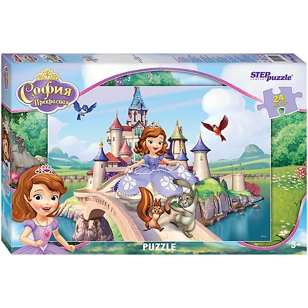 Пазл Принцесса София, 24 MAXI детали, Step Puzzle Пазл Принцесса София, 24 MAXI детали, Step PuzzleПазлы для малышей<br>Пазл Принцесса София, 24 MAXI детали, от марки Step Puzzle<br><br>Очень большие детали помогут собрать пазл даже самым маленьким! Кто не любит собирать пазлы? За этим занятием с удовольствием проводят вечера и взрослые, и дети. Такое занятие поможет ребенку развить моторику, активизировать мыслительные процессы, улучшить внимание и тренировать память.<br>Процесс собирания пазла способен стать объединяющим занятием! На картинке изображены герои из любимого детьми мультфильма София Прекрасная. Продукция данной компании сделана из проверенных материалов, безвредных для детей. Каждая деталь выполнена очень качественно. <br><br>Отличительные особенности пазла:<br><br>- количество элементов: 24;<br>- картинка: герои м/ф София Прекрасная;<br>- размер деталей: 80х85 мм;<br>- размер картинки: 500x345 мм;<br>- размер упаковки: 375х245х40 мм.<br><br>Пазл Принцесса София, 24 MAXI детали, от марки Step Puzzle можно купить в нашем магазине.<br><br>Ширина мм: 830<br>Глубина мм: 415<br>Высота мм: 195<br>Вес г: 300<br>Возраст от месяцев: 36<br>Возраст до месяцев: 84<br>Пол: Унисекс<br>Возраст: Детский<br>Количество деталей: 24<br>SKU: 4661362