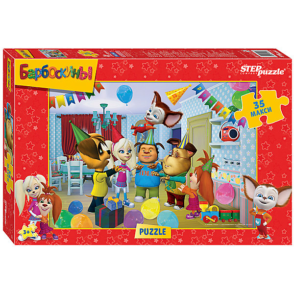 Пазл Барбоскины, 35 MAXI деталей, Step Puzzle Пазл Барбоскины, 35 MAXI деталей, Step PuzzleПазлы для малышей<br>Пазл Барбоскины, 35 MAXI деталей, от марки Step Puzzle<br><br>Очень крупные детали помогут собрать пазл даже самым маленьким! Кто не любит собирать пазлы? За этим занятием с удовольствием проводят вечера и взрослые, и дети. Такое занятие поможет ребенку развить моторику, активизировать мыслительные процессы, улучшить внимание и тренировать память.<br>Процесс собирания пазла способен стать объединяющим занятием! На картинке изображены герои из любимого детьми мультфильма Барбоскины. Продукция данной компании сделана из проверенных материалов, безвредных для детей. Каждая деталь выполнена очень качественно. <br><br>Отличительные особенности пазла:<br><br>- количество элементов: 35;<br>- картинка: герои м/ф Барбоскины;<br>- размер картинки: 480х680 мм;<br>- размер упаковки: 400х270х55 мм.<br><br>Пазл Барбоскины, 35 MAXI деталей, от марки Step Puzzle можно купить в нашем магазине.<br><br>Ширина мм: 830<br>Глубина мм: 415<br>Высота мм: 195<br>Вес г: 200<br>Возраст от месяцев: 36<br>Возраст до месяцев: 84<br>Пол: Унисекс<br>Возраст: Детский<br>Количество деталей: 35<br>SKU: 4661368