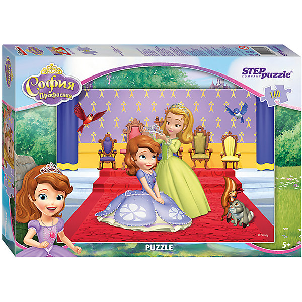 Пазл Принцесса София, 160 деталей, Step Puzzle Пазл Принцесса София, 160 деталей, Step PuzzleПринцессы Дисней<br>Пазл Принцесса София, 160 деталей, от марки Step Puzzle<br><br>Кто не любит собирать пазлы? За этим занятием с удовольствием проводят вечера и взрослые, и дети. Такое занятие поможет ребенку развить моторику, активизировать мыслительные процессы, улучшить внимание и тренировать память.<br>Процесс собирания пазла способен стать объединяющим занятием! На картинке изображены герои из любимого детьми мультфильма София Прекрасная. Продукция данной компании сделана из проверенных материалов, безвредных для детей. Каждая деталь выполнена очень качественно. <br><br>Отличительные особенности пазла:<br><br>- количество элементов: 160;<br>- картинка: герои м/ф София Прекрасная;<br>- размер деталей: 20х22 мм;<br>- размер картинки: 345х240 мм;<br>- размер упаковки: 280х195х34 мм.<br><br>Пазл Принцесса София, 160 деталей, от марки Step Puzzle можно купить в нашем магазине.<br><br>Ширина мм: 800<br>Глубина мм: 295<br>Высота мм: 240<br>Вес г: 300<br>Возраст от месяцев: 60<br>Возраст до месяцев: 120<br>Пол: Унисекс<br>Возраст: Детский<br>Количество деталей: 160<br>SKU: 4661370