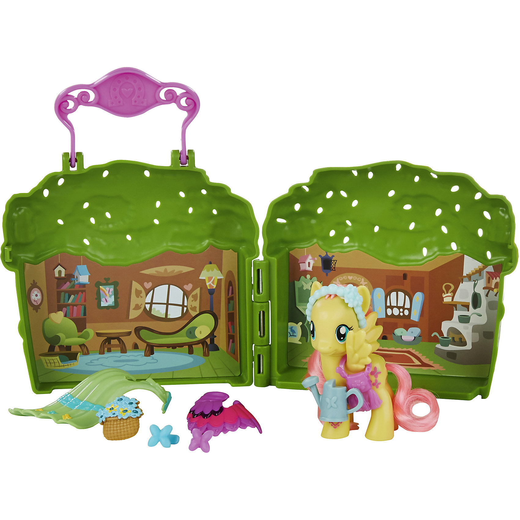Мини-набор Коттедж Флаттершай, Манхеттен, My little Pony Мини-набор Коттедж Флаттершай, Манхеттен, My little PonyИгрушки<br>Мини игровые наборы: Магазинчик пончиков Пинки Пай и Облачный Тир Рейнбоу Деш. В наборе фигурка пони и 8 аксессуаров, которые так удобно слодить внуть сундучка и взять с собой!Отсканируйте специальный код своим мобильным устройством, и откройте новые функции в игровом мобильном приложении My Little Pony.<br><br>Ширина мм: 64<br>Глубина мм: 279<br>Высота мм: 64<br>Вес г: 310<br>Возраст от месяцев: 36<br>Возраст до месяцев: 120<br>Пол: Женский<br>Возраст: Детский<br>SKU: 4661753