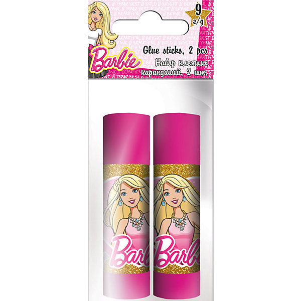 Набор клея ПВА, 2 шт. по 9 г., Barbie Набор клея ПВА, 2 шт. по 9 г., BarbieBarbie Товары для школы<br>Набор клея ПВА, Barbie, прекрасно подойдет для склеивания всех видов бумаги и картона. В комплекте два пластиковых флакона ярко-розовой расцветки, украшенных изображением популярной куклы Барби. Клей белого цвета легко наносится. Упаковка - ПП пакет с подвесом.<br><br><br>Дополнительная информация:<br><br>- В комплекте: 2 флакона по 9 гр.<br>- Размер упаковки: 12 х 2 х 5 см.<br>- Вес: 38 гр.<br><br>Набор клея ПВА, 2 шт. по 9 г., Barbie, можно купить в нашем интернет-магазине.<br><br>Ширина мм: 20<br>Глубина мм: 50<br>Высота мм: 120<br>Вес г: 38<br>Возраст от месяцев: 96<br>Возраст до месяцев: 108<br>Пол: Женский<br>Возраст: Детский<br>SKU: 4681068