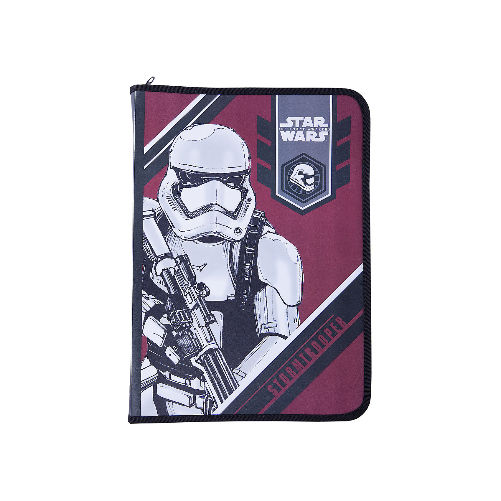 Папка А4 на молнии, Star Wars Папка А4 на молнии, Star WarsПапки для труда<br>Папка на молнии, Star Wars - яркий практичный аксессуар, который порадует маленького школьника и поможет сохранить школьные принадлежности в чистоте и аккуратности. В нарядной папке формата А4 можно хранить тетрадки, рисунки, чертежи. Папка имеет оригинальный дизайн<br>и украшена рисунком в стиле популярной киноэпопеи Звездные войны. Внутри одно отделение, застежка на молнии.<br><br><br>Дополнительная информация:<br><br>- Материал: полипропилен.<br>- Формат: А4.<br>- Размер: 33 х 3 х 23,5 см. <br>- Вес: 96 гр.<br><br>Папку на молнии, Star Wars, можно купить в нашем интернет-магазине.<br><br>Ширина мм: 330<br>Глубина мм: 235<br>Высота мм: 30<br>Вес г: 96<br>Возраст от месяцев: 96<br>Возраст до месяцев: 108<br>Пол: Мужской<br>Возраст: Детский<br>SKU: 4681097