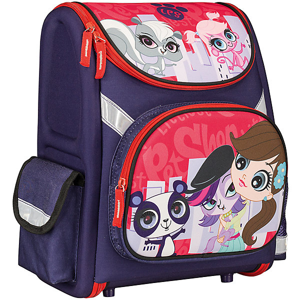 Школьный рюкзак, Littlest Pet Shop Школьный рюкзак, Littlest Pet ShopРанцы<br>Рюкзак Littlest Pet Shop - прекрасный вариант для школьных занятий. Рюкзак изготовлен из прочного полиэстера и имеет привлекательный для девочек дизайн в яркой расцветке с изображением забавных зверюшек из популярного мультсериала Маленький зоомагазин. Корпус<br>рюкзака, эргономичная спинка, дно и крышка изготовлены из современного материала EVA. Широкие анатомические лямки, регулируемые по длине, равномерно распределяют нагрузку на плечевой пояс. Также есть удобная прорезиненная ручка, за которую можно нести рюкзак. <br><br>Рюкзак закрывается на застежку-молнию, внутри одно просторное вместительное отделение с двумя разделителями и утягивающей резинкой. На лицевой стороне рюкзака расположен большой накладной карман, закрывающийся на молнию, также имеются карманы по бокам рюкзака.<br>Светоотражающие вставки повышают безопасность ребенка на дороге.<br><br><br>Дополнительная информация:<br><br>- Материал: полиэстер. <br>- Размер: 35 х 31 х 14 см.<br>- Вес: 0,83 кг.<br><br>Рюкзак, Littlest Pet Shop, можно купить в нашем интернет-магазине.<br><br>Ширина мм: 310<br>Глубина мм: 140<br>Высота мм: 350<br>Вес г: 830<br>Возраст от месяцев: 72<br>Возраст до месяцев: 144<br>Пол: Женский<br>Возраст: Детский<br>SKU: 4681142