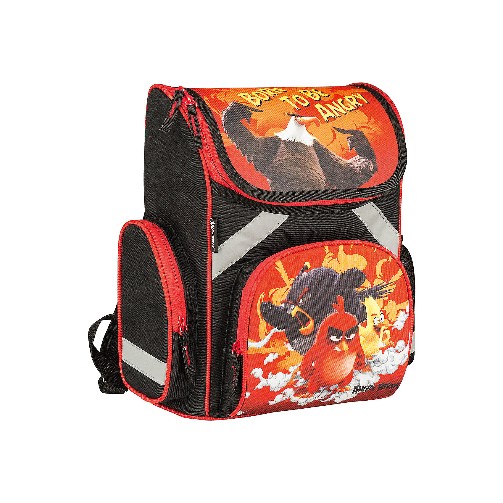 Школьный рюкзак Angry Birds Школьный рюкзак Angry BirdsAngry Birds<br>Рюкзак Angry Birds - прекрасный вариант для школьных занятий. Рюкзак изготовлен из прочного полиэстера и имеет оригинальный дизайн по мотивам нового мультфильма про популярных птичек Angry Birds. Эргономичная спинка выполнена в виде накладок анатомической формы из<br>нескольких слоев вспененных синтетических материалов и обтянута воздухообменной сеткой. Спинка и боковые панели усилены пластиком, дно из прочного непромокаемого материала поможет сохранить вещи в порядке и чистоте. Широкие анатомические лямки, регулируемые по<br>длине, равномерно распределяют нагрузку на плечевой пояс. Также есть удобная прорезиненная ручка, за которую можно нести рюкзак. <br><br>Рюкзак закрывается на застежку-молнию, внутри одно просторное вместительное отделение с двумя разделителями. На лицевой стороне рюкзака расположен большой накладной карман, закрывающийся на молнию, также имеются карманы по бокам рюкзака (сетчатый и на молнии).<br>Светоотражающие вставки повышают безопасность ребенка на дороге.<br><br><br>Дополнительная информация:<br><br>- Материал: полиэстер. <br>- Размер: 35 х 26,5 х 13 см.<br>- Вес: 0,99 кг.<br><br>Рюкзак, Angry Birds, можно купить в нашем интернет-магазине.<br><br>Ширина мм: 265<br>Глубина мм: 130<br>Высота мм: 350<br>Вес г: 990<br>Возраст от месяцев: 72<br>Возраст до месяцев: 108<br>Пол: Мужской<br>Возраст: Детский<br>SKU: 4681155