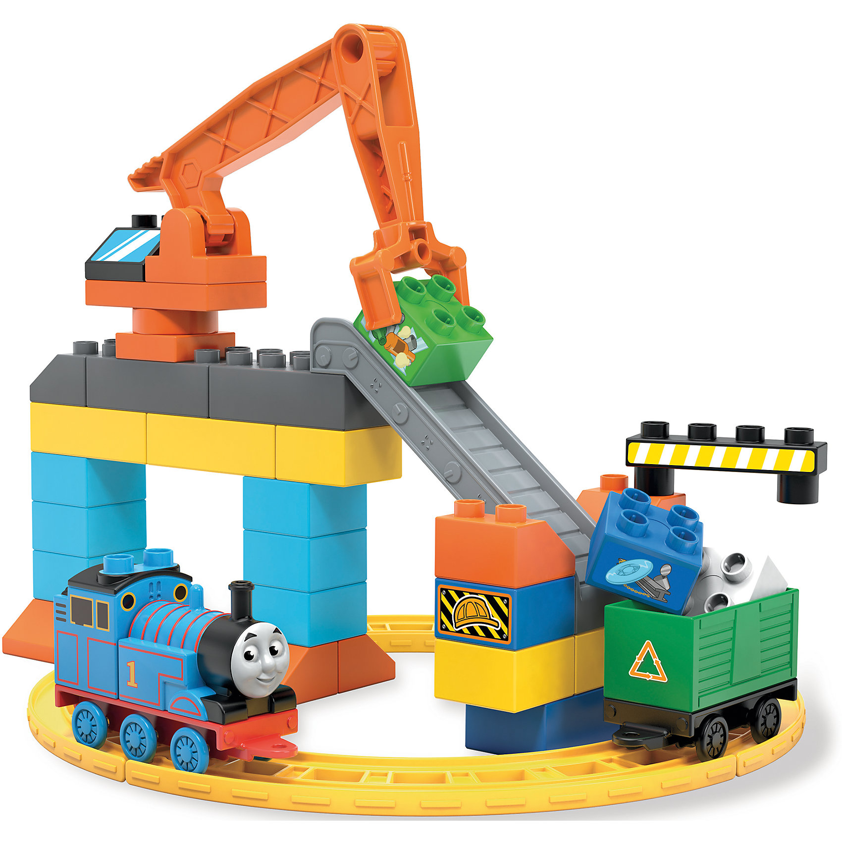 Томас и его друзья: игровой набор Фабрика MEGA BLOKS Томас и его друзья: игровой набор Фабрика MEGA BLOKSПластмассовые конструкторы<br>Игровой набор Томас и его друзья MEGA BLOKS игровой набор Фабрика – конструктор, созданный на основе мультсериала Томас и его друзья.<br>Томасу пришлось хорошо поработать на острове Содор, ведь именно там расположен пункт приема сырья со сборными путями. Помогите ему загрузить грузовой вагон, используя поворотный кран и конвейер с работающей рукояткой. Крупные детали удобно помещаются в маленьких руках ребёнка и выполнены из безопасного прочного пластика, устойчивого к выгоранию. В комплекте лист с наклейками. Игра с конструктором способствует развитию мелкой моторики, логического и образного мышления. Используйте набор вместе с другими наборами серии «Томас и его друзья», чтобы построить целый мир Томаса, полный приключений!<br><br>Дополнительная информация:<br><br>- Количество деталей: 45<br>- Материал: пластик<br>- Экологически чистая упаковка, в составе которой отсутствует ПВХ<br>- Размер упаковки: 8,5 x 30,5 x 29 см.<br>- Вес: 625 гр.<br><br>Игровой набор Томас и его друзья MEGA BLOKS игровой набор Фабрика можно купить в нашем интернет-магазине.<br><br>Ширина мм: 85<br>Глубина мм: 305<br>Высота мм: 290<br>Вес г: 771<br>Возраст от месяцев: 24<br>Возраст до месяцев: 72<br>Пол: Унисекс<br>Возраст: Детский<br>SKU: 4697986