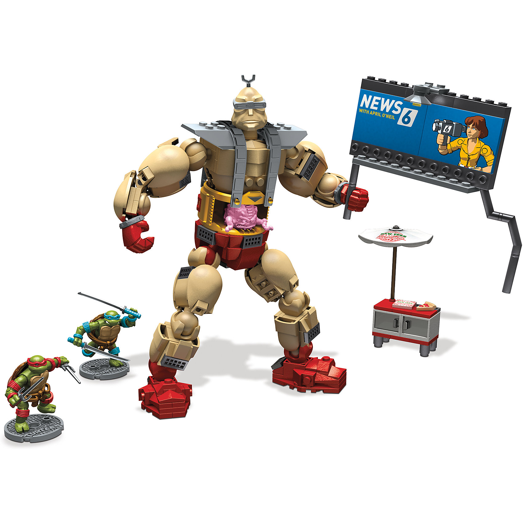 Игровой набор Крэнг против Черепашек MEGA BLOKS, Черепашки Ниндзя Игровой набор Крэнг против Черепашек MEGA BLOKS, Черепашки НиндзяИгровой набор Крэнг против Черепашек Mega Bloks (Мега Блокс), Черепашки Ниндзя<br><br>Игровой набор Крэнг против Черепашек приведет в восторг любителей одноименного мультфильма. В комплекте: две тщательно детализированные фигурки вместе с легендарным антигероем Крэнгом высотой целых двадцать сантиметров! Высокий уровень детализации, отличный литой корпус, фирменное оружие, съемные аксессуары и подставка в виде канализационного люка - всё это делает набор желанной игрушкой для любителей мультфильма.<br>Набор изготовлен из высококачественных, легких и безопасных для детей материалов (из качественного пластика с высокой детализацией). Конечности героев двигаются, а ноги сгибаются в коленях. Из их рук можно вынимать оружие и заменять на другое. Продается в красивой тематической упаковке.<br><br>Дополнительная информация:<br><br>цвет: разноцветный;<br>материал: пластик;<br>упаковка: коробка.<br><br>Игровой набор Крэнг против Черепашек Mega Bloks (Мега Блокс), Черепашки Ниндзя можно купить в нашем магазине.<br><br>Ширина мм: 65<br>Глубина мм: 355<br>Высота мм: 290<br>Вес г: 679<br>Возраст от месяцев: 120<br>Возраст до месяцев: 180<br>Пол: Мужской<br>Возраст: Детский<br>SKU: 4697989