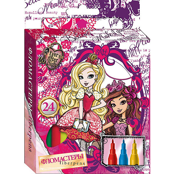 Фломастеры 24 цв., Ever After High Фломастеры 24 цв., Ever After HighФломастеры<br>Фломастеры 24 цв., Ever After High (Долго и счастливо) – это прекрасный набор для детского творчества.<br>Фломастеры Ever After High (Долго и счастливо) предназначенные для рисования и раскрашивания, помогут вашей малышке создать неповторимые яркие картинки. Набор включает в себя фломастеры 24 ярких насыщенных цветов в разноцветных корпусах. Каждый фломастер оснащен плотным колпачком, надежно защищающим чернила от испарения. Пишущий край стержня достаточно тонкий, поэтому можно проводить ровные линии ярких цветов. Широкая гамма цветов удовлетворит самый взыскательный вкус, а рисунок на упаковке, изображающий учениц школы «Долго и счастливо» поднимет настроение любой девочке.<br><br>Дополнительная информация:<br><br>- В наборе: 24 фломастера<br>- Материал корпуса: пластик<br>- Упаковка: картонная коробка с европодвесом<br>- Размер упаковки: 19х165х116 мм.<br>- Вес: 133 гр.<br><br>Фломастеры 24 цв., Ever After High (Долго и счастливо) можно купить в нашем интернет-магазине.<br><br>Ширина мм: 19<br>Глубина мм: 165<br>Высота мм: 116<br>Вес г: 133<br>Возраст от месяцев: 48<br>Возраст до месяцев: 96<br>Пол: Унисекс<br>Возраст: Детский<br>SKU: 4700008