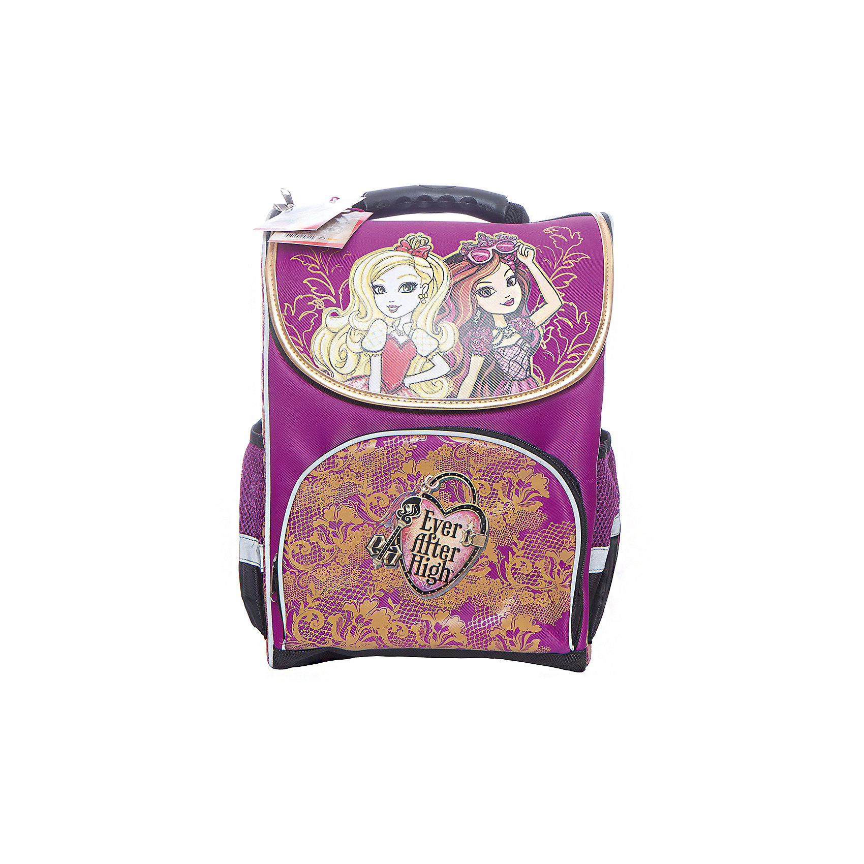 Школьный ранец Premium box, Ever After High Школьный ранец Premium box, Ever After HighEver after High<br>Ранец Premium box, Ever After High (Долго и счастливо) – это удобный, вместительный ранец с эргономической спинкой.<br>Ранец Premium box, Ever After High (Долго и счастливо) сочетает в себе отличное качество и модный дизайн, имеет большую вместимость, эргономичность и практичность. Жесткий каркас, эргономическая спинка из вентилируемого материала помогают равномерно распределить вес ранца. Широкие уплотненные регулируемые лямки эргономической формы позволяют адаптировать ранец к изменению роста ребенка. Ранец имеет три внутренних отделения, закрывающихся клапаном на молнии, передний карман на молнии, боковой карман на молнии и боковой карман для бутылочки или зонтика. Бегунки застежек-молний украшены брелоками. Жесткое водонепроницаемое дно оборудовано ножками для защиты от загрязнений. Предусмотрена удобная прорезиненная ручка для переноски и дополнительная петля для размещения на вешалке. Светоотражающие полосы сделают ребенка заметным на проезжей части в темное время суток и в сумерках.<br><br>Дополнительная информация:<br><br>- Размер: 37х28х16 см.<br>- Вес: 950 гр.<br><br>Ранец Premium box, Ever After High (Долго и счастливо) можно купить в нашем интернет-магазине.<br><br>Ширина мм: 180<br>Глубина мм: 430<br>Высота мм: 280<br>Вес г: 1000<br>Возраст от месяцев: 48<br>Возраст до месяцев: 96<br>Пол: Женский<br>Возраст: Детский<br>SKU: 4700021