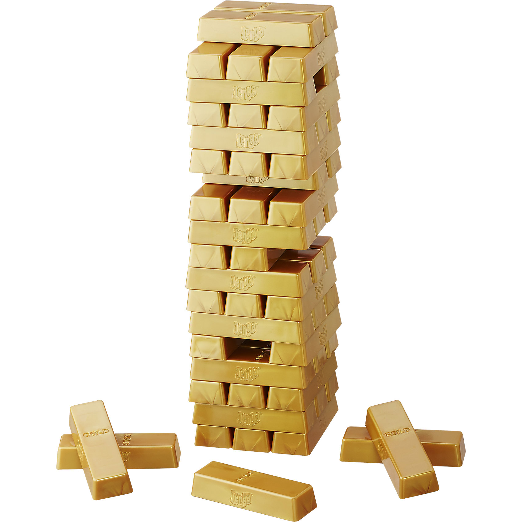 Игра Дженга Голд, Hasbro Игра Дженга Голд, HasbroДля больших компаний<br>Дженга Голд от компании Hasbro - это замечательная настольная игра из серии Дженга, к которой одинаковый интерес проявят и дети, и взрослые. Перед началом игры следует правильно сложить блоки, руководствуясь инструкцией, а затем уже начнется сам игровой процесс. Смысл в том, чтобы вытаскивать небольшие блоки из середины конструкции, при этом не уронив башню. Игрок, который вытащил блок золотого цвета и при этом развалил конструкцию проиграл.<br>Дженга предельно проста и понятна, поэтому даже ребенку не составит труда научиться играть в нее. Но не все так легко, как может показаться на первый взгляд... Сначала игроки строят башню из имеющихся брусочков-кирпичиков. Потом по одному вынимают их из нее и кладут сверху так, чтобы башня устояла. С каждым последующим ходом игра становится все сложнее, но тем еще и интереснее. Чтобы выиграть, придется проявить свою аккуратность, точность движений, терпение, смекалку и сноровку. Игрок, извлекший последний брусок, после которого башня упала - проигрывает.<br><br>Ширина мм: 272<br>Глубина мм: 187<br>Высота мм: 68<br>Вес г: 848<br>Возраст от месяцев: 72<br>Возраст до месяцев: 228<br>Пол: Унисекс<br>Возраст: Детский<br>SKU: 4707460