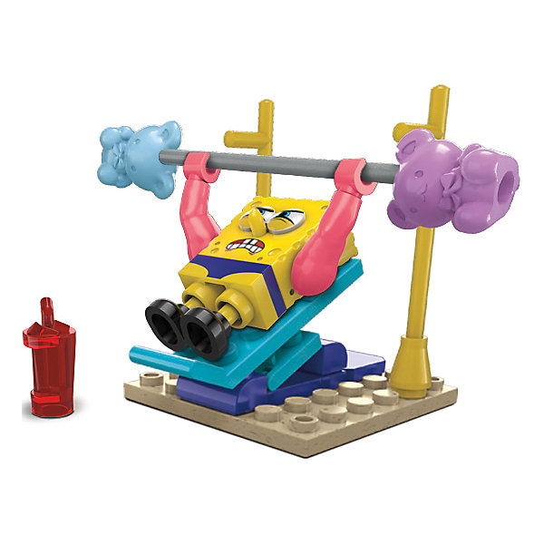 Игровой набор Губка Боб MEGA BLOKS Игровой набор Губка Боб MEGA BLOKSПластмассовые конструкторы<br>Игровой набор Губка Боб MEGA BLOKS (МЕГА БЛОКС) – это увлекательный мини-набор с фигуркой и маленькой конструкцией с подвижными элементами.<br>Настало время твоим любимым героям Бикини Боттом немного пошалить! Все на Пляже мидий будут завидовать Губке Бобу Квадратные штаны, после того, как он накачает мышцы в сумасшедшем спортзале и станет Мускул Бобом Могучие штаны. Собери набор, нажимай на скамейку и Губка Боб будет поднимать штангу со снарядами в виде плюшевых мишек. Также для спортивных занятий у Губки Боба есть один важный аксессуар - бутылка с водой.<br><br>Дополнительная информация:<br><br>- В наборе: одна мини-фигурка Губки Боба с бутылкой для воды, сборный тренажерный зал с подъемными гирями - плюшевыми медведями<br>- Количество деталей: 26<br>- Материал: прочный, безопасный пластик<br>- Размер упаковки: 4,5 x 10 x 12 см.<br>- Вес: 59 гр.<br><br>Игровой набор Губка Боб MEGA BLOKS (МЕГА БЛОКС) можно купить в нашем интернет-магазине.<br><br>Ширина мм: 45<br>Глубина мм: 100<br>Высота мм: 120<br>Вес г: 59<br>Возраст от месяцев: 60<br>Возраст до месяцев: 120<br>Пол: Унисекс<br>Возраст: Детский<br>SKU: 4713563
