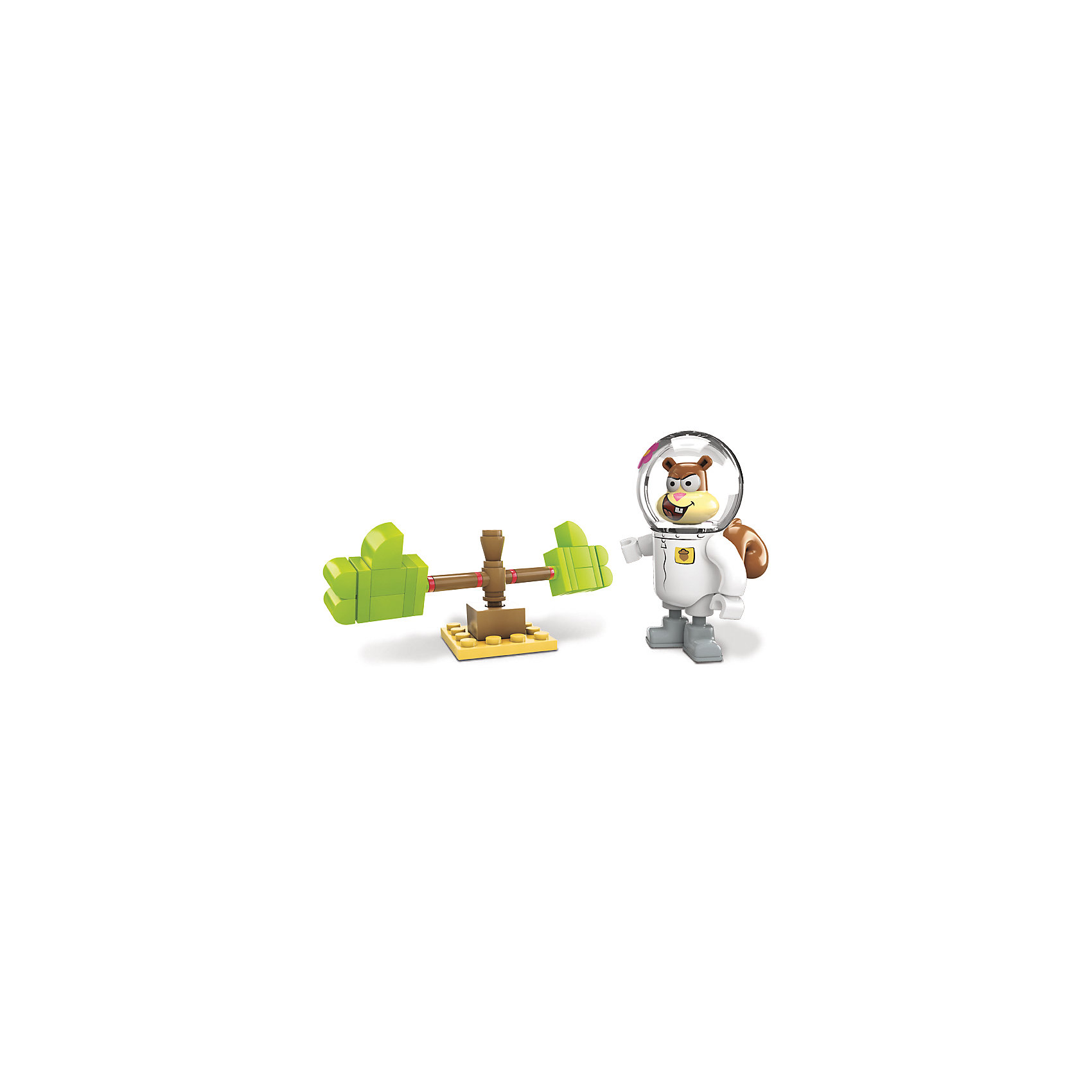 Игровой набор Губка Боб MEGA BLOKS Игровой набор Губка Боб MEGA BLOKSПластмассовые конструкторы<br>Игровой набор Губка Боб MEGA BLOKS (МЕГА БЛОКС) – это увлекательный мини-набор с фигуркой и маленькой конструкцией с подвижными элементами.<br>Настало время твоим любимым героям Бикини Боттом немного пошалить! Игровой набор Mega Bloks (Мега Блокс) поможет белки Сэнди найти приключения на собственную голову. Собери тренировочные перчатки и продемонстрируй навыки каратэ Сэнди. Сделать это очень просто: нажимай на перчатки и смотри, как они вращаются с головокружительной скоростью!<br><br>Дополнительная информация:<br><br>- В наборе: одна мини-фигурка Сэнди со съемной головой, сборные тренировочные перчатки для каратэ, которые могут вращаться<br>- Количество деталей: 39<br>- Материал: прочный, безопасный пластик<br>- Размер упаковки: 4,5 x 10 x 12 см.<br>- Вес: 59 гр.<br><br>Игровой набор Губка Боб MEGA BLOKS (МЕГА БЛОКС) можно купить в нашем интернет-магазине.<br><br>Ширина мм: 45<br>Глубина мм: 100<br>Высота мм: 120<br>Вес г: 59<br>Возраст от месяцев: 60<br>Возраст до месяцев: 120<br>Пол: Унисекс<br>Возраст: Детский<br>SKU: 4713565