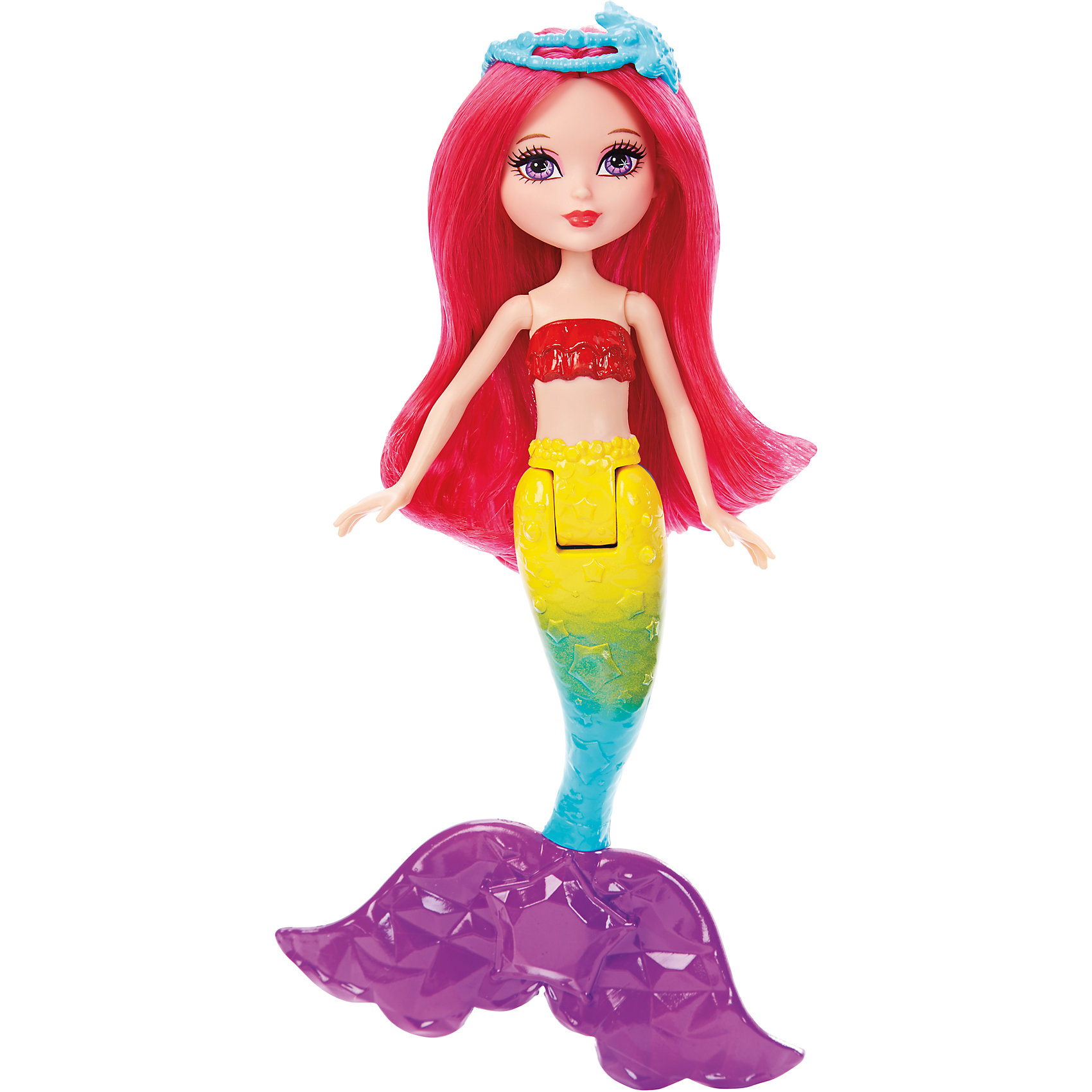 Маленькая русалочка Barbie Маленькая русалочка BarbieПопулярные игрушки<br>Маленькая русалочка Barbie – это очаровательная маленькая кукла с подвижным хвостом, руками и головой, прекрасный подарок для Вашей дочери.<br>Погружайся в мир подводных приключений с очаровательной русалочкой Barbie! Она создана специально для маленьких рук и богатого воображения! Кукла приковывает взгляды своим красивым разноцветным хвостиком с полупрозрачным плавником. Хвост закреплен к туловищу русалки специальным зажимом, поэтому остается подвижным. У русалочки красивые длинные ярко-малиновые волосы, которые можно расчесывать и заплетать в косички. Волосы украшены диадемой с морской звездой, а сама русалочка одета яркий не снимаемый топ. Гибкая талия делает движения более разнообразными. Голова и руки у куклы подвижны. Кукла изготовлена из сертифицированных и экологически чистых материалов. В коллекцию входят куклы родом из трех разных королевств, вдохновленных радугами, самоцветами или сладостями. Соберите их всех для невероятного веселья!<br><br>Дополнительная информация:<br><br>- Высота куклы: 15 см.<br>- Материал: пластик<br>- Размер упаковки: 4,5 x 12,5 x 21,5 см.<br>- Вес: 139 гр.<br><br>Маленькую русалочку Barbie можно купить в нашем интернет-магазине.<br><br>Ширина мм: 45<br>Глубина мм: 125<br>Высота мм: 215<br>Вес г: 139<br>Возраст от месяцев: 36<br>Возраст до месяцев: 84<br>Пол: Женский<br>Возраст: Детский<br>SKU: 4713577