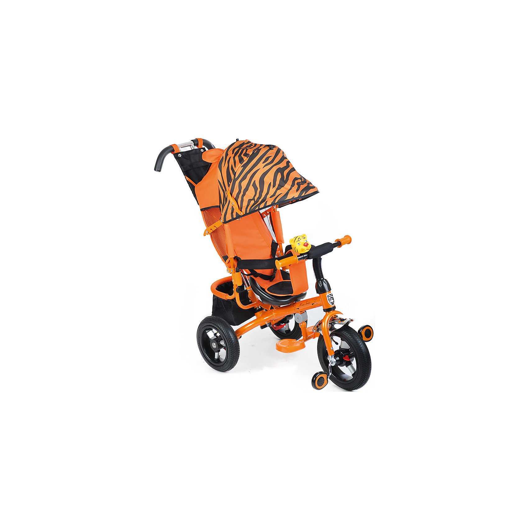 Велосипед трехколесный Тигр, MINI TRIKE Велосипед трехколесный Тигр, MINI TRIKEКрасивый и удобный велосипед - предмет желаний огромного количества детей! Также для родителей он сможет выполнять функции коляски. Велосипед приводится в действие, когда начинаешь крутить педали. На нем очень комфортно ездить благодаря продуманному размеру колес, их размер точно вымерен для того, чтобы обеспечить устойчивость на поворотах. С помощью велосипеда ребенок будет развивать внимательность и пространственное мышление, а также учиться правильно использовать пространство.<br>Велосипед выполнен в стильной расцветке, он произведен из высококачественных материалов. Эти материалы безопасны для ребенка. Он имеет созданную специалистами конструкцию, которая обеспечит ребенку комфорт и безопасность.<br><br>Дополнительная информация:<br><br>цвет: тигровый;<br>подножка складывается;<br>сиденье с высокой воздухопроницаемой спинкой и с мягким тканевым вкладышем;<br>можно увеличить или уменьшить расстояние от сиденья до руля;<br>пластиковые колеса диаметром 12 и 10 (переднее и задние соответственно);<br>ножной тормоз на задние колеса;<br>регулируемый большой капор с фиксатором уровней открытости;<br>разъемный навес;<br>смотровое окно в задней части навеса;<br>удобный вместительный багажник;<br>сумочка для мелочей на ручке управления;<br>клаксон-игрушка.<br>размер: 83x49x100 см.<br><br>Велосипед трехколесный Тигр, от марки MINI TRIKE можно купить в нашем магазине.<br><br>Ширина мм: 940<br>Глубина мм: 520<br>Высота мм: 1100<br>Вес г: 10500<br>Возраст от месяцев: 12<br>Возраст до месяцев: 60<br>Пол: Унисекс<br>Возраст: Детский<br>SKU: 4715388