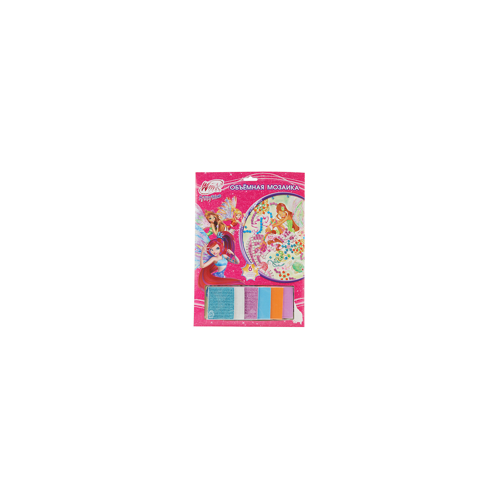Набор для творчества Объемная мозаика, MULTIART, Winx club Набор для творчества Объемная мозаика, MULTIART, Winx clubС помощью этого набора девочка сможет создать яркую объемную картину с изображением любимых героинь. Нужно лишь наклеить детали мозаики на основу с нанесенным рисунком - и маленькое произведение искусства готово! Картинка украсит стену детской или сможет стать прекрасным сувениром, сделанным своими руками. Кроме того, работая с объемной мозаикой, девочка разовьет фантазию и воображение, творческое мышление и чувство стиля.<br><br>Дополнительная информация:<br><br>- Материал: картон, пластик.<br>- Размер упаковки: 23х32 см. <br>- Комплектация: картинка-основа, 6 листов разноцветной мозаики. <br><br>Набор для творчества Объемная мозаика, MULTIART, Winx club (Винкс Клуб) можно купить в нашем магазине.<br><br>Ширина мм: 230<br>Глубина мм: 320<br>Высота мм: 10<br>Вес г: 140<br>Возраст от месяцев: 12<br>Возраст до месяцев: 60<br>Пол: Женский<br>Возраст: Детский<br>SKU: 4720147