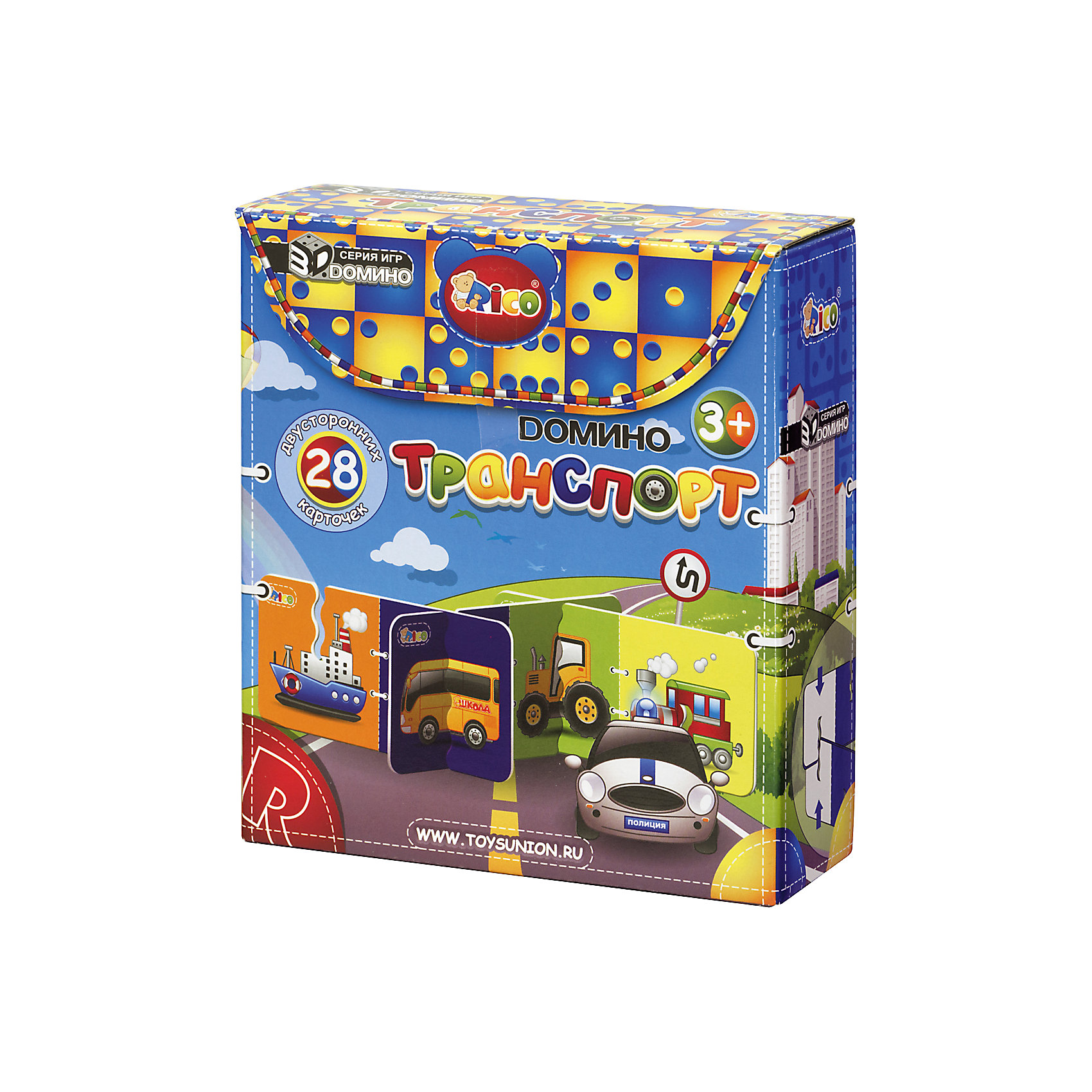 Домино Транспорт, Rico Домино Транспорт, Rico<br><br>Ширина мм: 180<br>Глубина мм: 165<br>Высота мм: 60<br>Вес г: 351<br>Возраст от месяцев: 36<br>Возраст до месяцев: 84<br>Пол: Унисекс<br>Возраст: Детский<br>SKU: 4723572