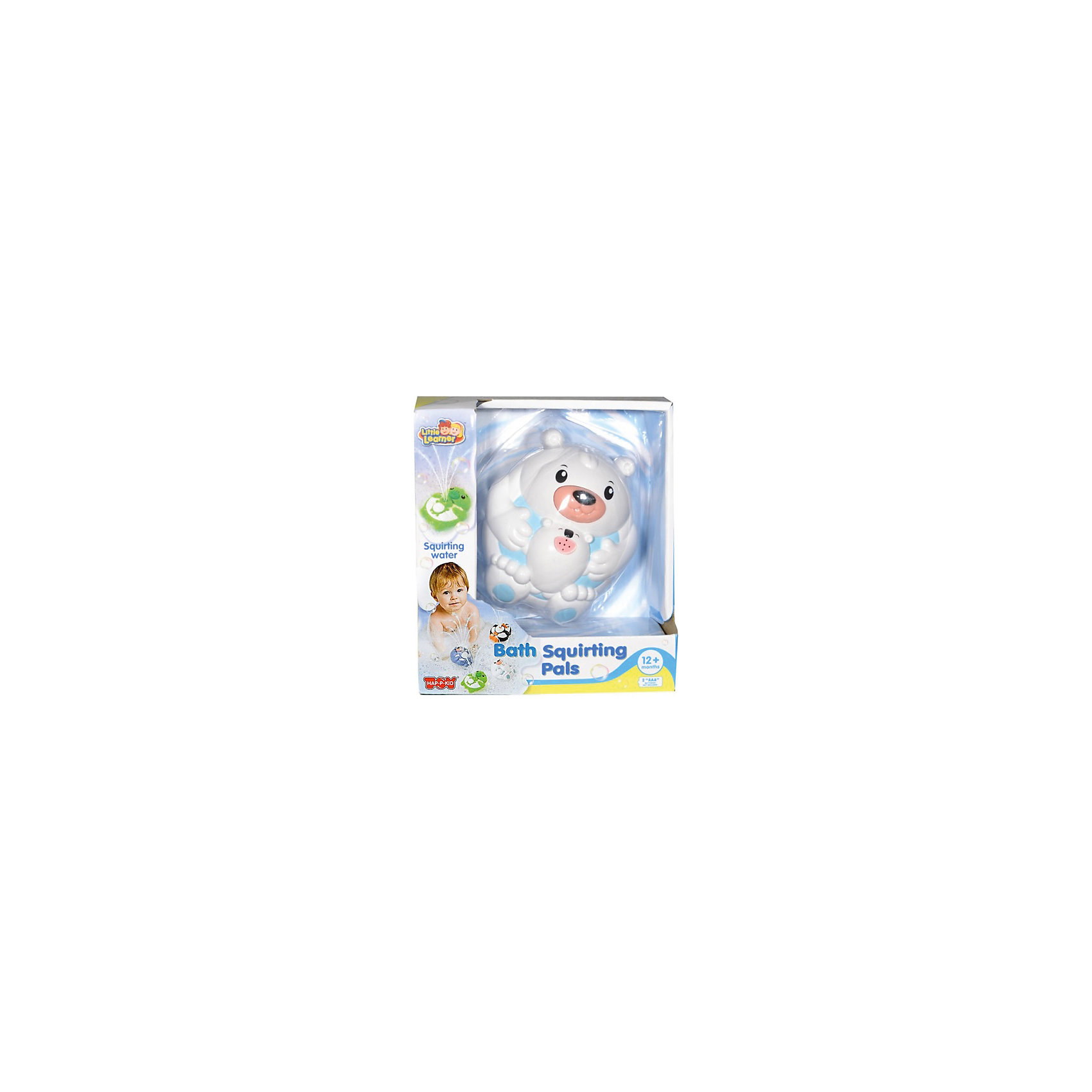 Игрушка для ванной Полярный мишка, HAP-P-KID Игрушка для ванной Полярный мишка, HAP-P-KIDДинамические игрушки<br>Игрушка для ванной Полярный мишка, Happy Kid (Хэппи Кид) – эта забавная игрушка развеселит вашего малыша во время купания.<br>Игрушка для ванной Полярный мишка от Happy Kid (Хэппи Кид) привлечет внимание вашего малыша и превратит купание в веселую игру! Игрушка выполнена в виде белого медведя лежащего на спине и держащего медвежонка. Игрушка прекрасно держатся на воде, не тонет. Если нажать на нос медведя, то из ротика медвежонка брызнет фонтан воды, что, несомненно, позабавит ребенка. Эта яркая игрушка для ванной поможет вашему малышу развить координацию движений, ловкость, внимание, а также справиться с боязнью воды. Игрушка изготовлена из высококачественных материалов, соответствует требованиям безопасности.<br><br>Дополнительная информация:<br><br>- Размер: 11 х 12 х 7 см.<br>- Материал: винил, резина, пластик<br>- Цвет: белый,голубой<br>- Батарейки: 2 типа ААА (в комплект не входят)<br>- Размер упаковки: 16,5 x 18,4 x 8,6 см.<br>- Вес: 290 гр.<br><br>Игрушку для ванной Полярный мишка, Happy Kid (Хэппи Кид) можно купить в нашем интернет-магазине.<br><br>Ширина мм: 165<br>Глубина мм: 184<br>Высота мм: 86<br>Вес г: 290<br>Возраст от месяцев: 12<br>Возраст до месяцев: 36<br>Пол: Унисекс<br>Возраст: Детский<br>SKU: 4726747